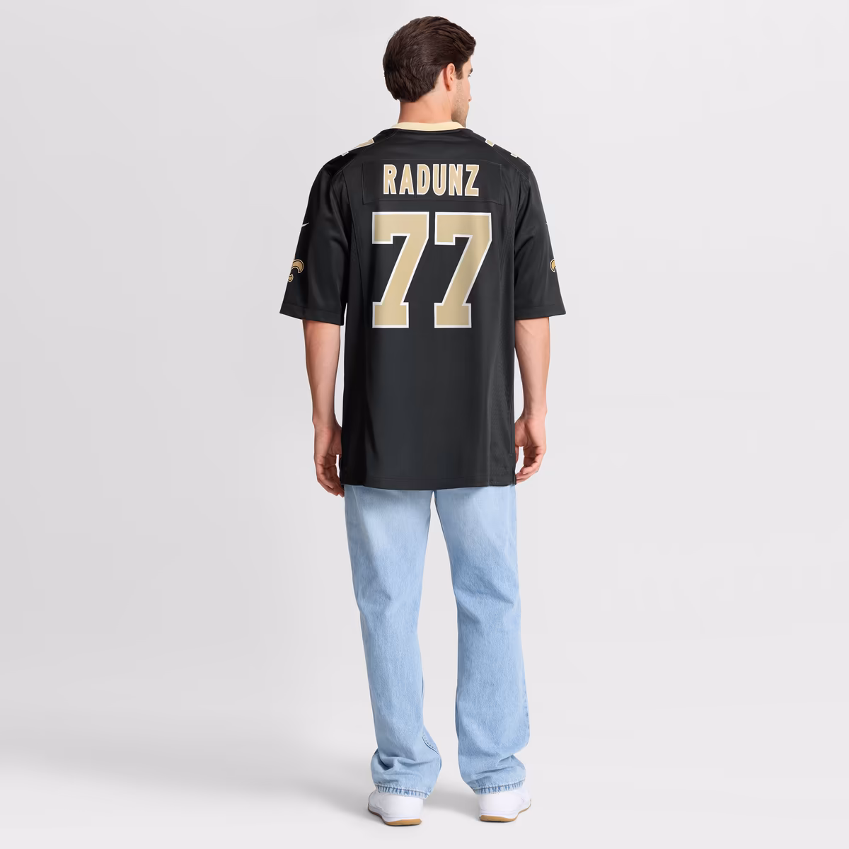 Men's Nike Dillon Radunz Black New Orleans Saints Team Game Jersey 9 Men's Nike Dillon Radunz Black New Orleans Saints Team Game Jersey