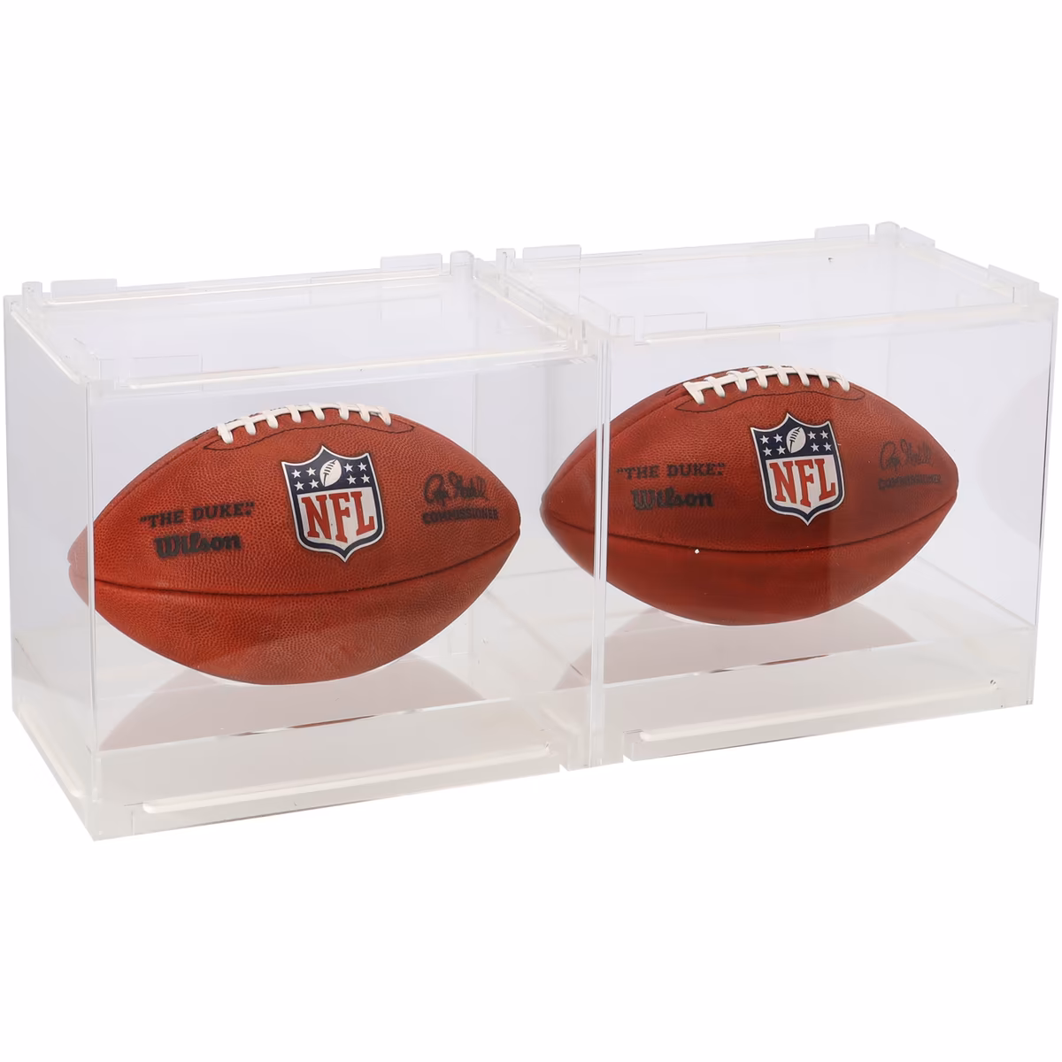 Acrylic Stackable & Collapsible Two Football Display Cases 9 Acrylic Stackable & Collapsible Two Football Display Cases