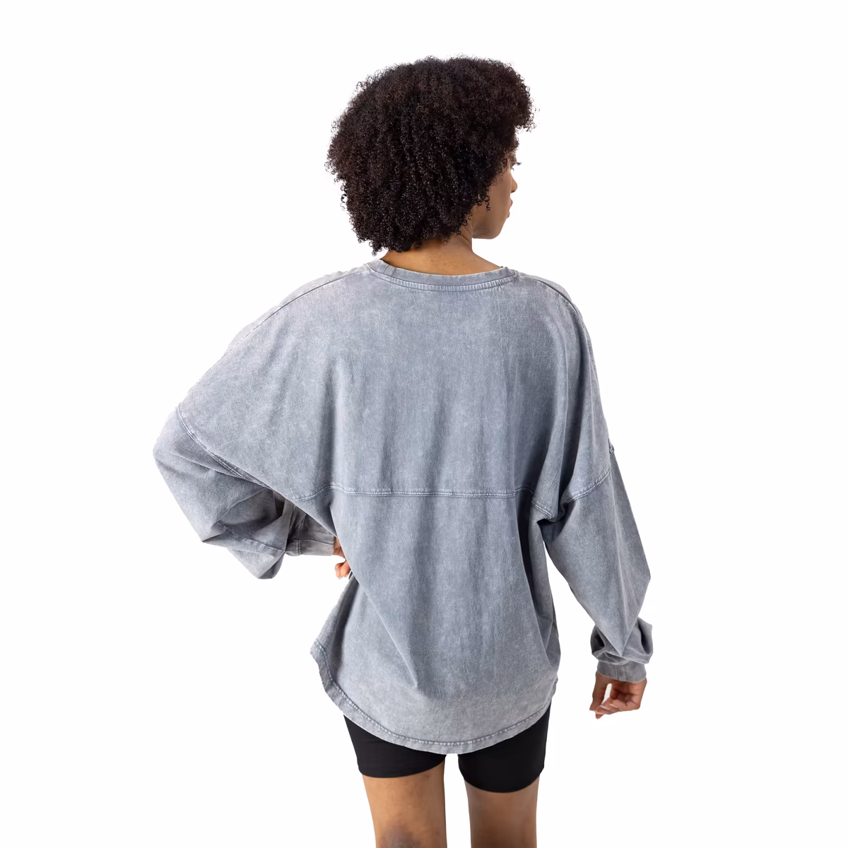 Women's Gameday Couture Gray New Orleans Saints Starbound Oversized Snow Wash Long Sleeve T-Shirt 5 Women's Gameday Couture Gray New Orleans Saints Starbound Oversized Snow Wash Long Sleeve T-Shirt