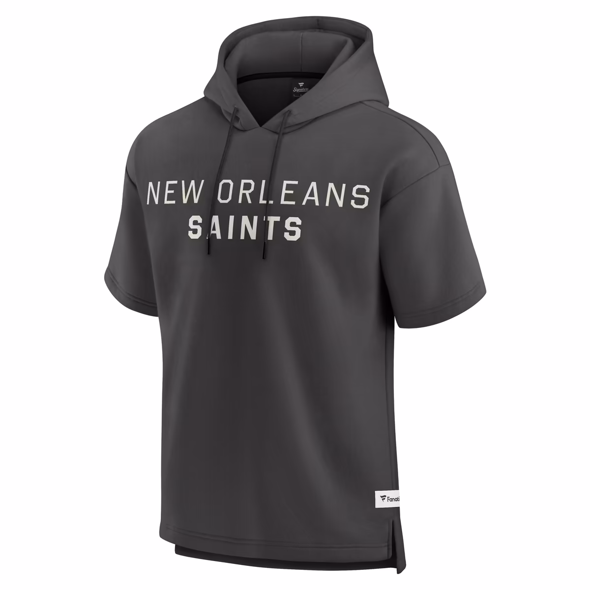 Men's Fanatics Charcoal New Orleans Saints Elements Future Ground Lettering Short Sleeve Pullover Hoodie 3 Men's Fanatics Charcoal New Orleans Saints Elements Future Ground Lettering Short Sleeve Pullover Hoodie