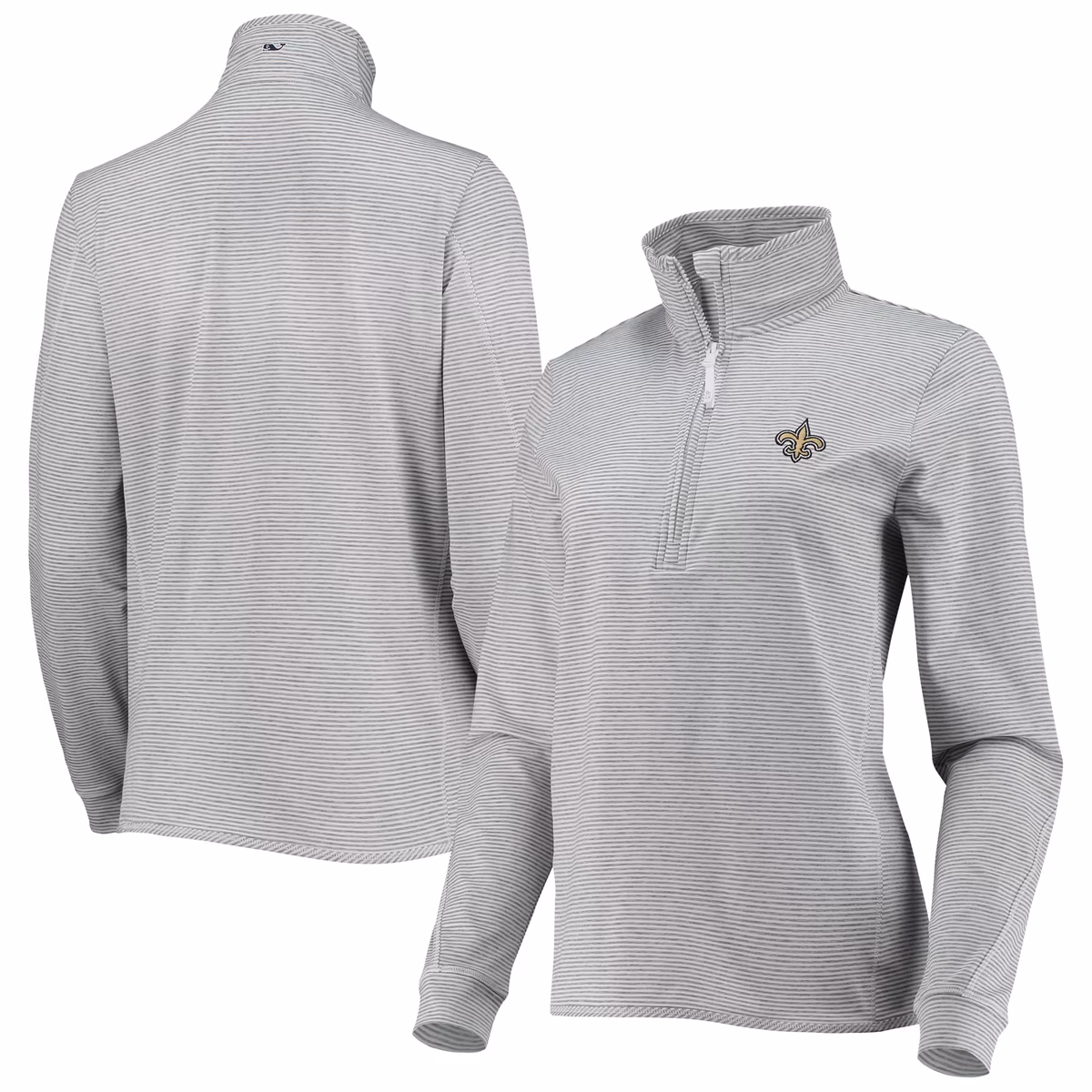 Women's Vineyard Vines Heather Gray New Orleans Saints Sankaty Shep Half-Zip Pullover Top 1 Women's Vineyard Vines Heather Gray New Orleans Saints Sankaty Shep Half-Zip Pullover Top