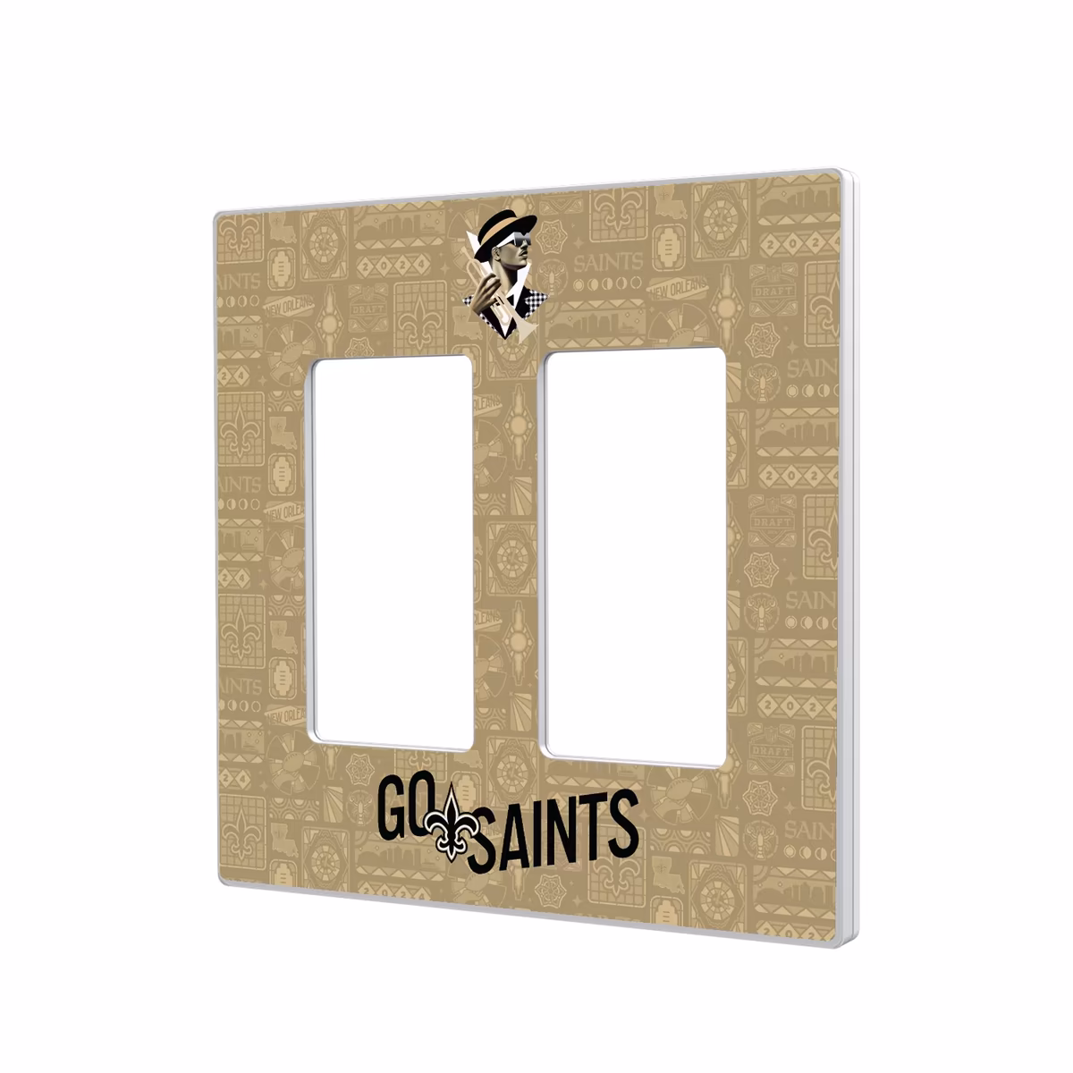 New Orleans Saints 2024 Illustrated Limited Edition Double Rocker Light Switch Plate 2 New Orleans Saints 2024 Illustrated Limited Edition Double Rocker Light Switch Plate