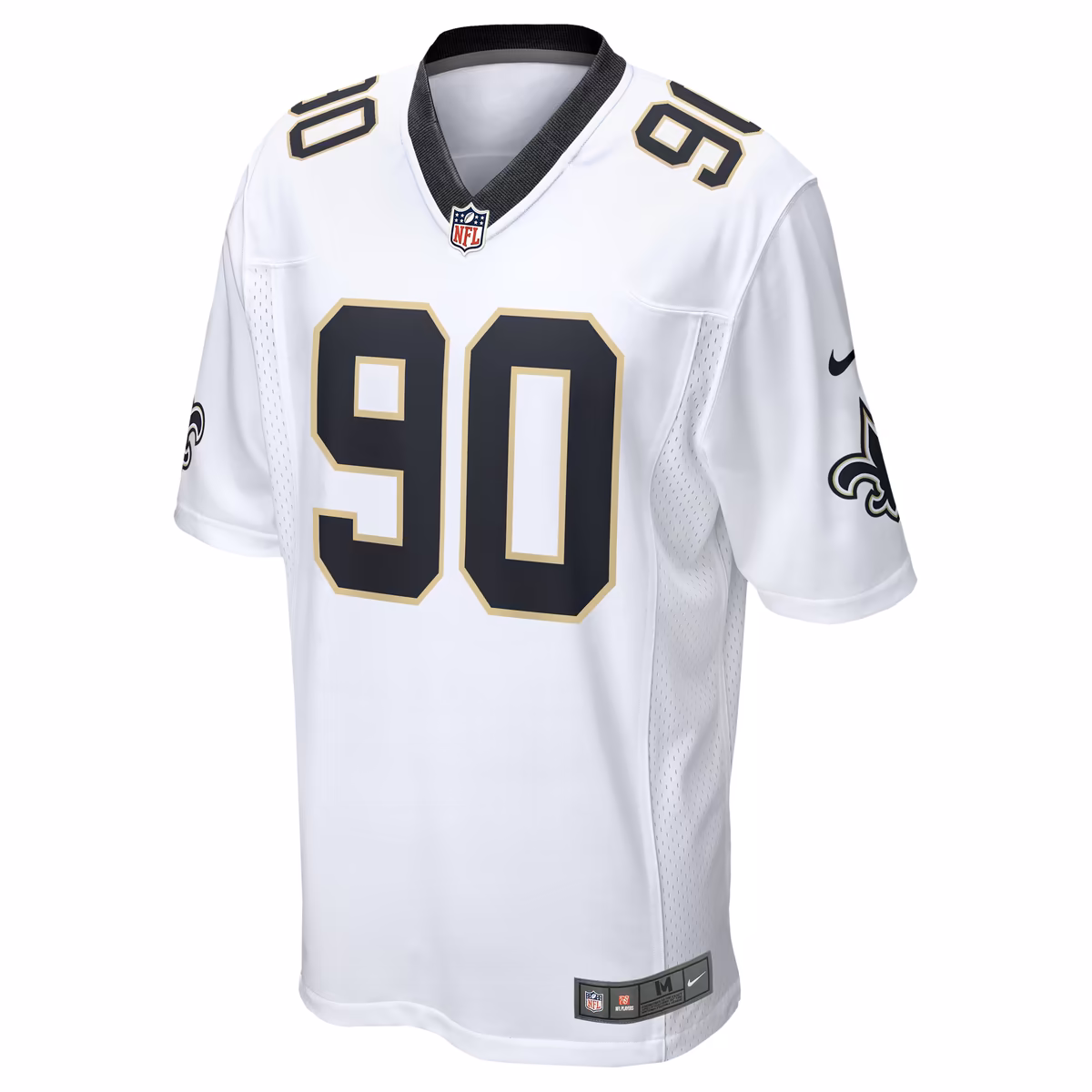 Men's Nike Bryan Bresee White New Orleans Saints Game Jersey 3 Men's Nike Bryan Bresee White New Orleans Saints Game Jersey