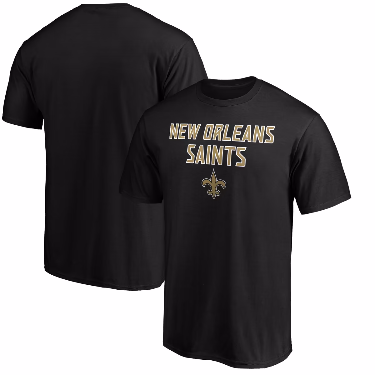 Men's Black New Orleans Saints Game Day Stack T-Shirt 9 Men's Black New Orleans Saints Game Day Stack T-Shirt