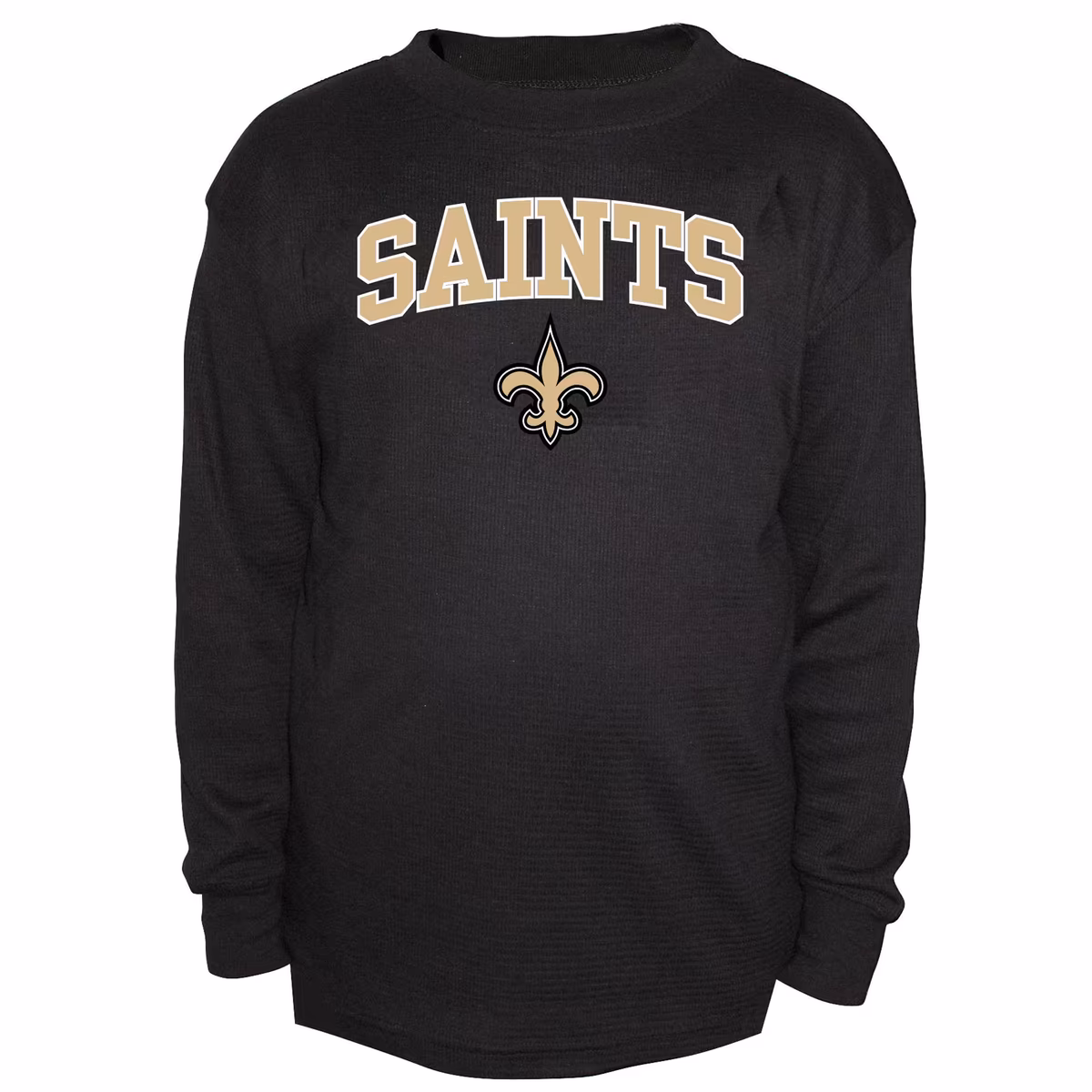 Men's Fanatics Black New Orleans Saints Big & Tall Thermal Long Sleeve Crew Neck T-Shirt 2 Men's Fanatics Black New Orleans Saints Big & Tall Thermal Long Sleeve Crew Neck T-Shirt