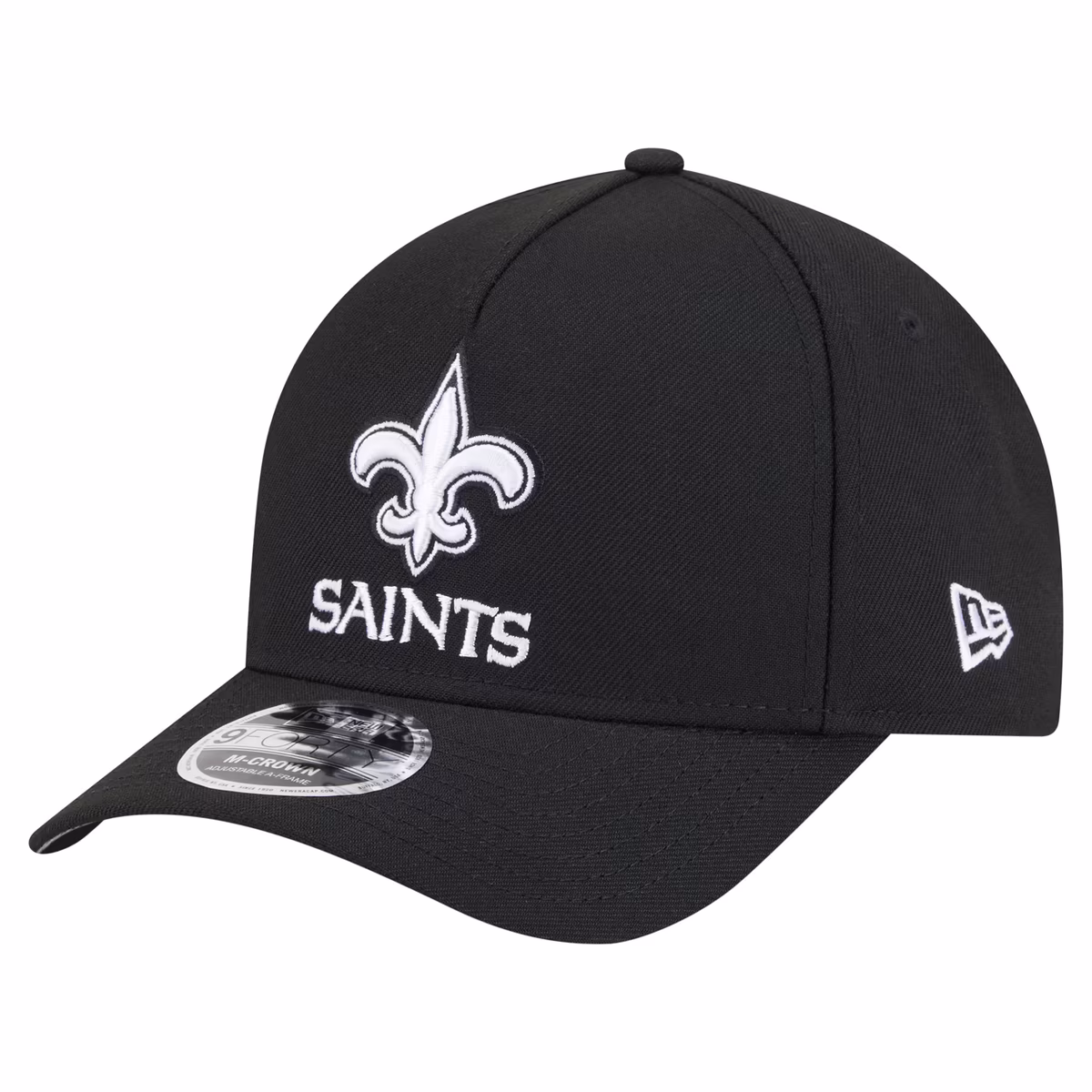 Men's New Era Black New Orleans Saints Team Collection 9FORTY M-Crown A-Frame Adjustable Hat 2 Men's New Era Black New Orleans Saints Team Collection 9FORTY M-Crown A-Frame Adjustable Hat