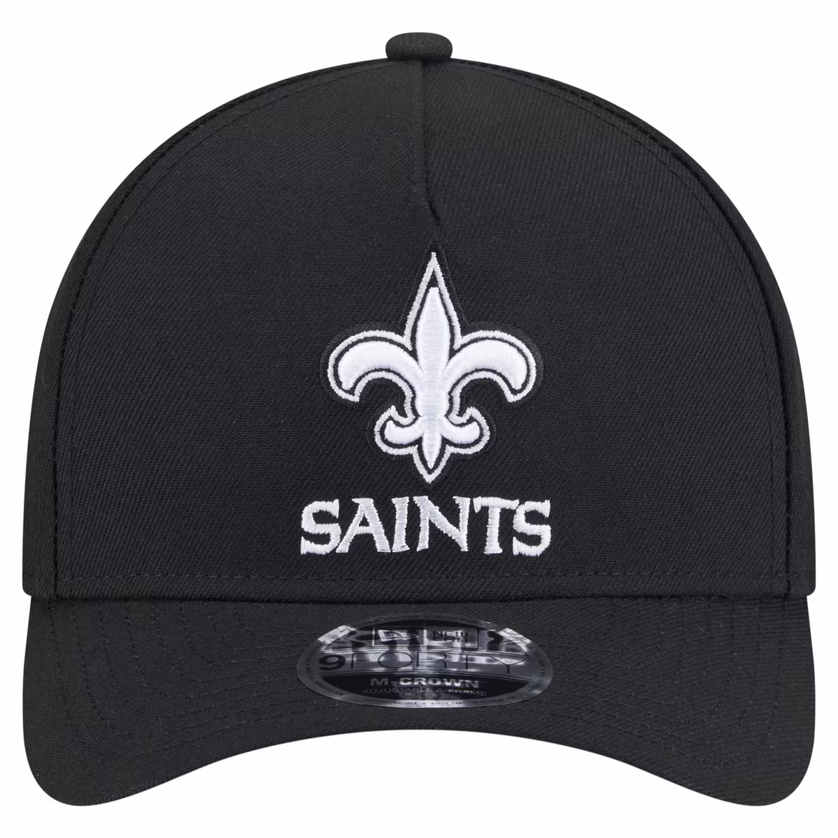 Men's New Era Black New Orleans Saints Team Collection 9FORTY M-Crown A-Frame Adjustable Hat 3 Men's New Era Black New Orleans Saints Team Collection 9FORTY M-Crown A-Frame Adjustable Hat