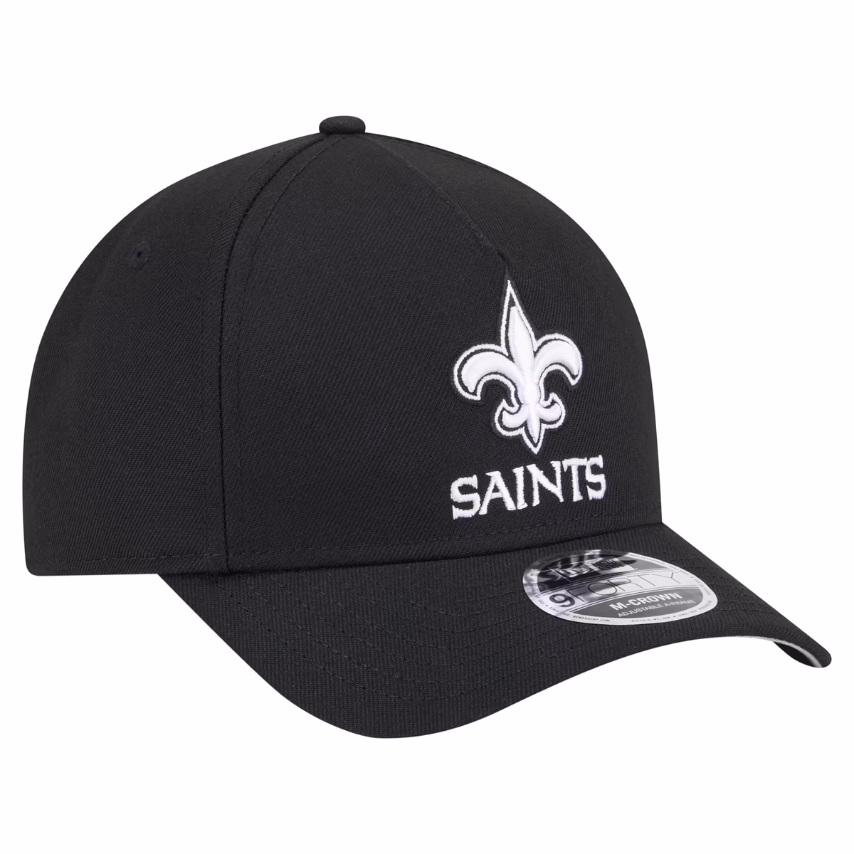 Men's New Era Black New Orleans Saints Team Collection 9FORTY M-Crown A-Frame Adjustable Hat 4 Men's New Era Black New Orleans Saints Team Collection 9FORTY M-Crown A-Frame Adjustable Hat