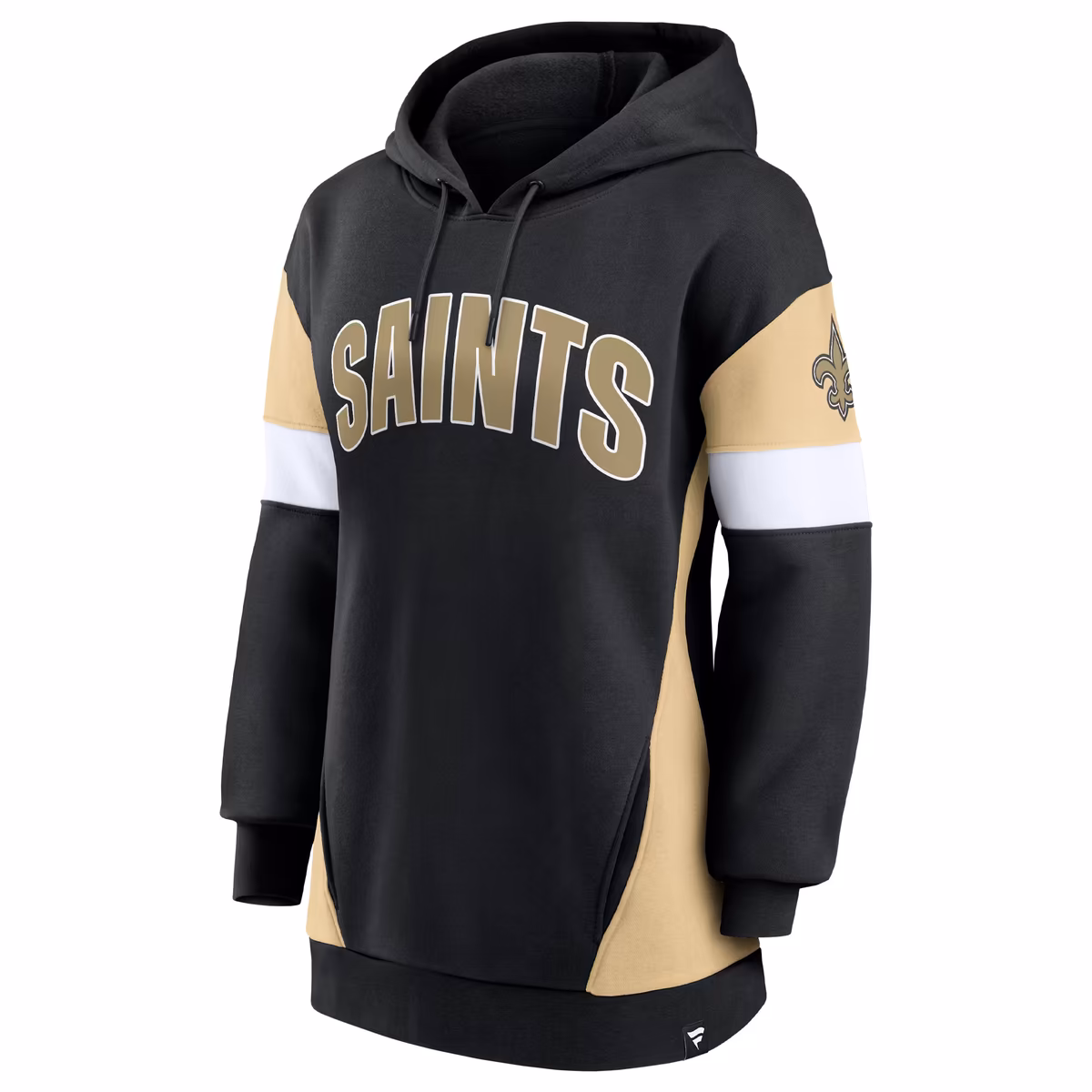 Women's Fanatics Black/Gold New Orleans Saints Lock It Down Pullover Hoodie 3 Women's Fanatics Black/Gold New Orleans Saints Lock It Down Pullover Hoodie