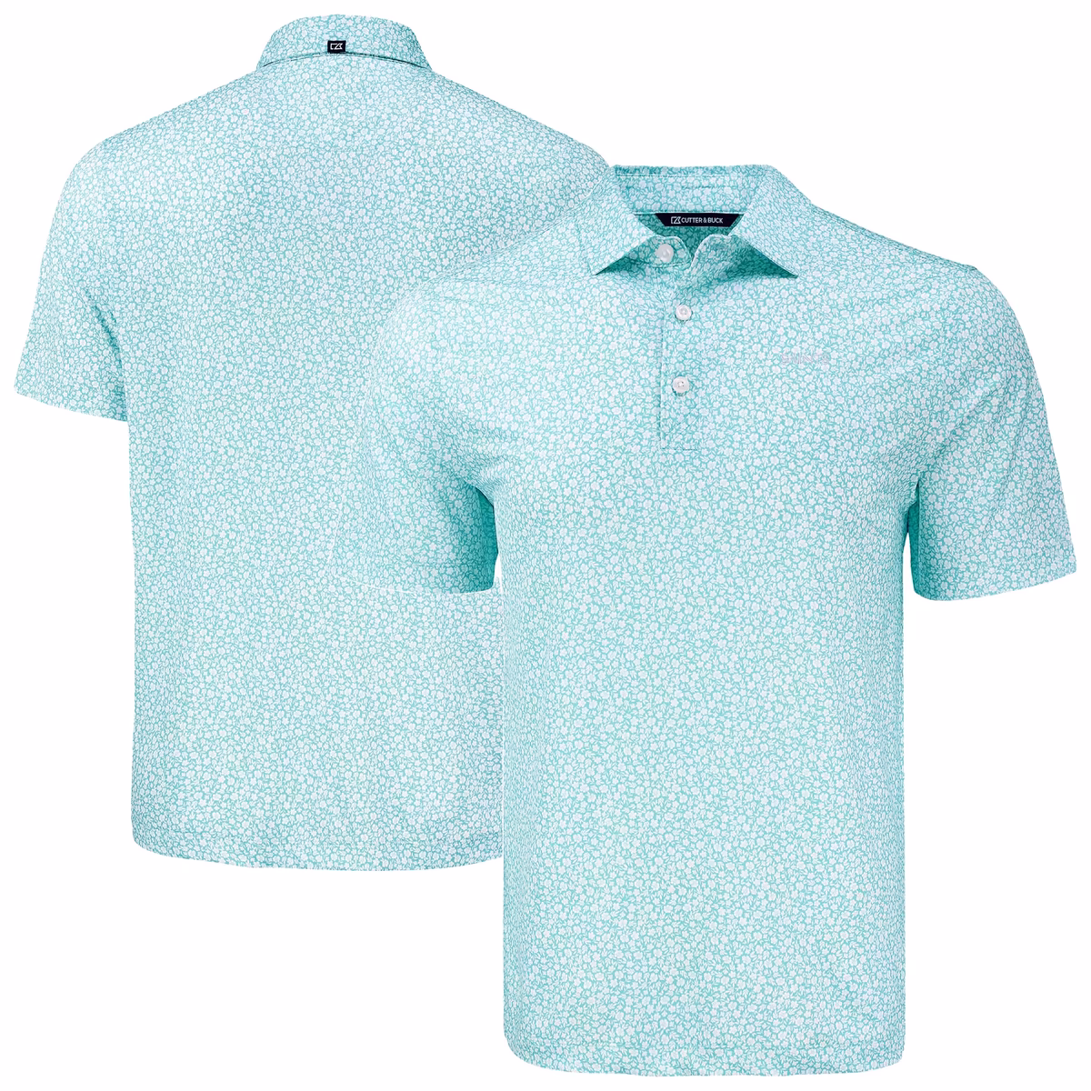Men's Cutter & Buck Green New Orleans Saints Pike Eco Flora Print Recycled Polo 2 Men's Cutter & Buck Green New Orleans Saints Pike Eco Flora Print Recycled Polo
