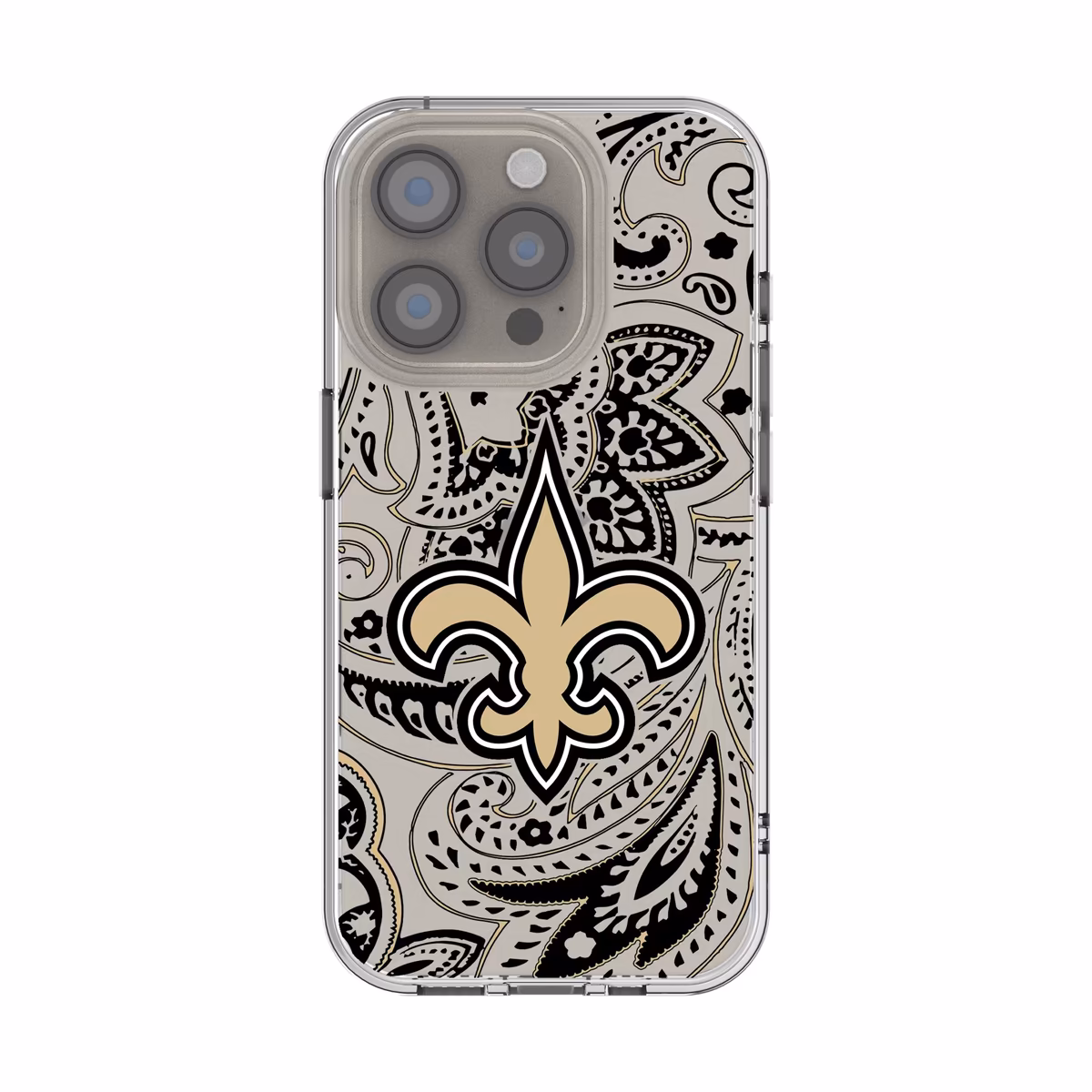 New Orleans Saints iPhone Clear Paisley Design Case 2 New Orleans Saints iPhone Clear Paisley Design Case