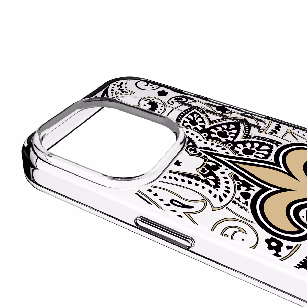 New Orleans Saints iPhone Clear Paisley Design Case 4 New Orleans Saints iPhone Clear Paisley Design Case