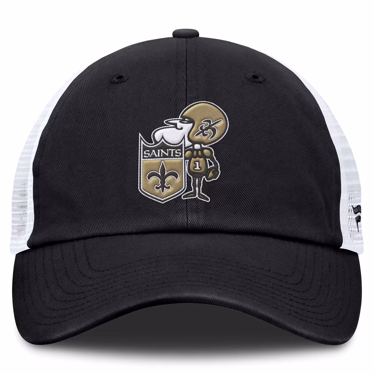Men's Fanatics Black New Orleans Saints Basic Vintage Trucker Adjustable Hat 3 Men's Fanatics Black New Orleans Saints Basic Vintage Trucker Adjustable Hat