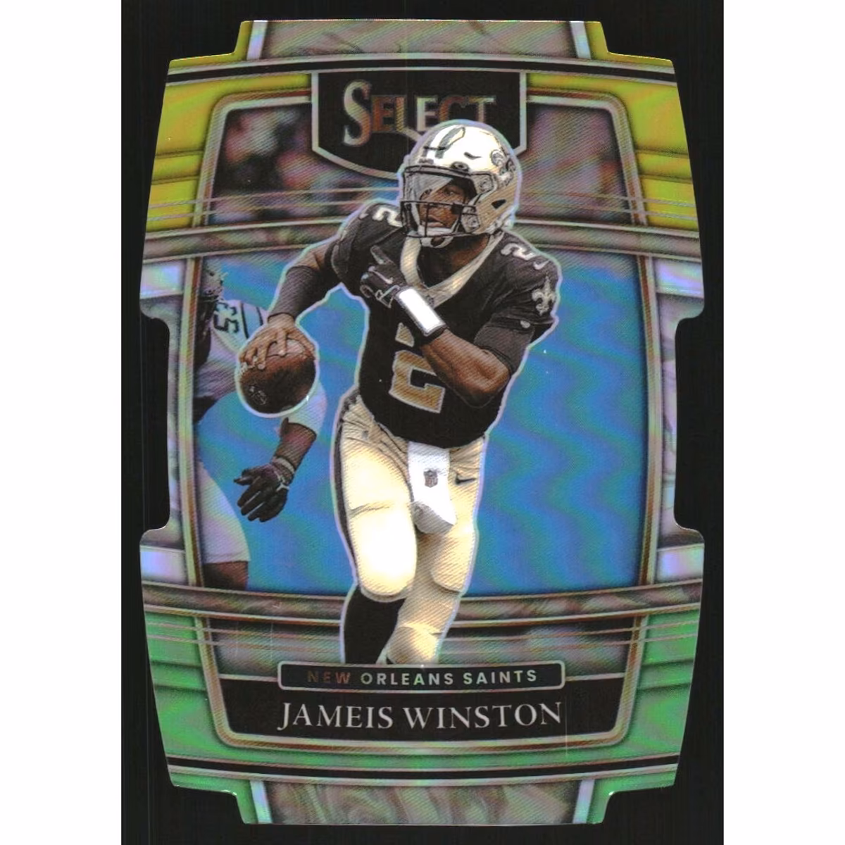 2021 Select Prizm Green and Yellow Die Cut #25 Jameis Winston