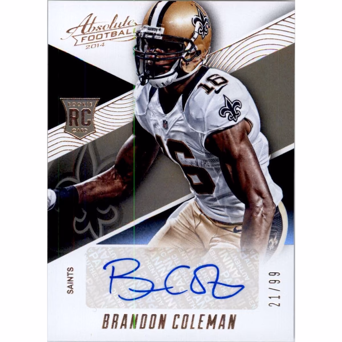 2014 Absolute Spectrum Silver #188 Brandon Coleman AU 14 2014 Absolute Spectrum Silver #188 Brandon Coleman AU