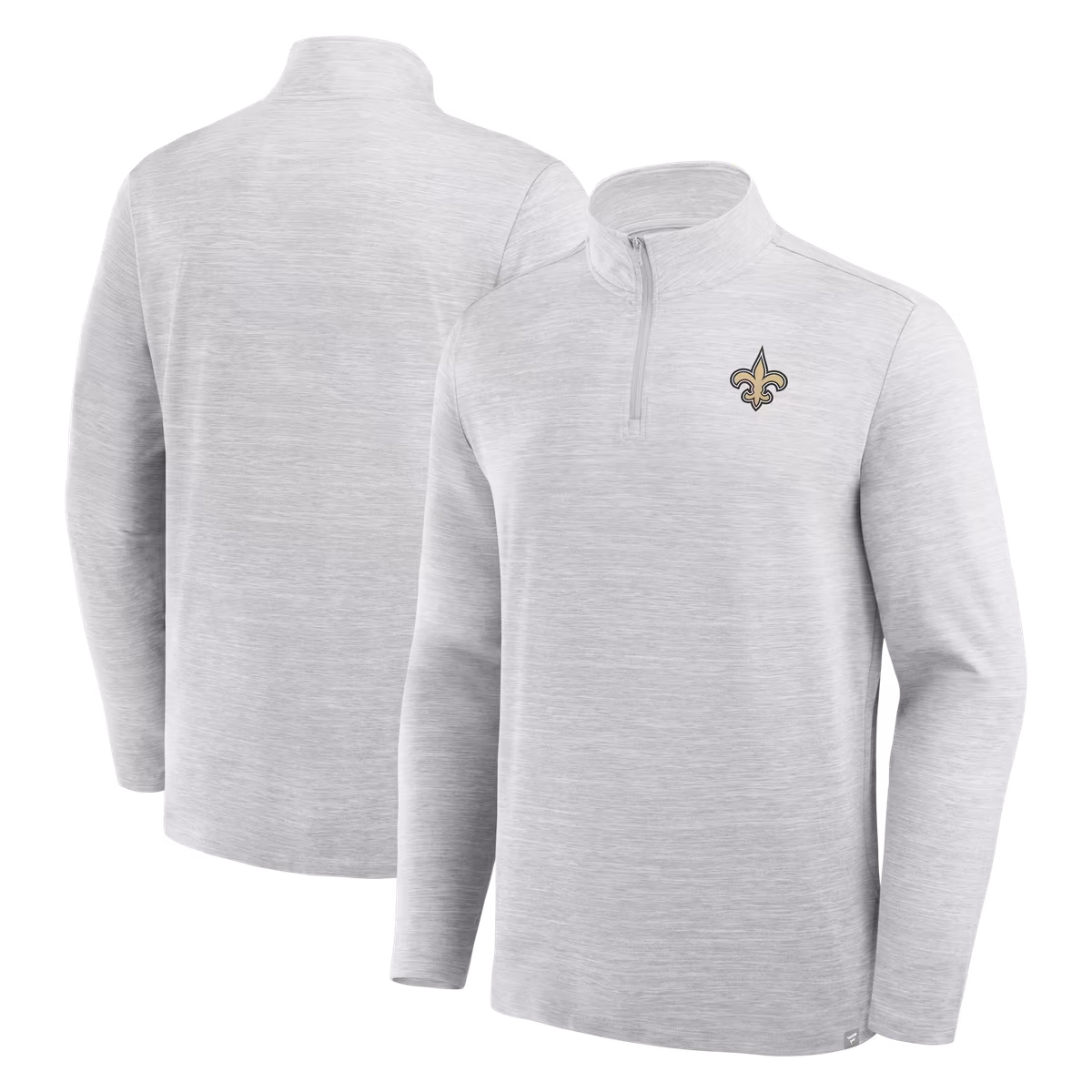 Men's Fanatics Heather Gray New Orleans Saints Clutch Quarter-Zip Pullover 6 Men's Fanatics Heather Gray New Orleans Saints Clutch Quarter-Zip Pullover