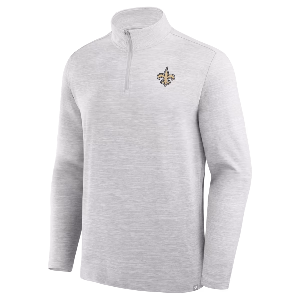 Men's Fanatics Heather Gray New Orleans Saints Clutch Quarter-Zip Pullover 3 Men's Fanatics Heather Gray New Orleans Saints Clutch Quarter-Zip Pullover