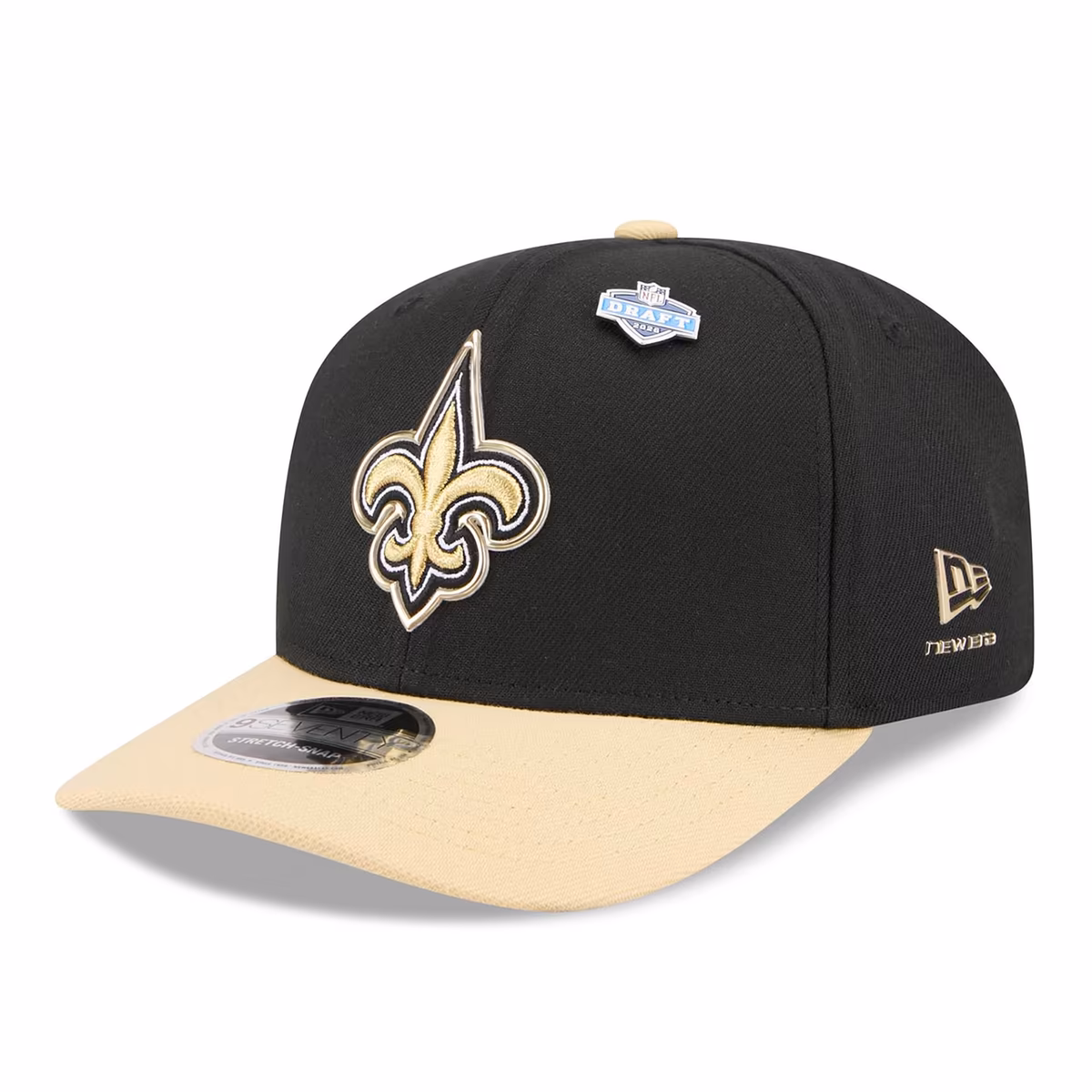 Men's New Era  Black/Gold New Orleans Saints 2026 NFL Draft 9SEVENTY Adjustable Hat