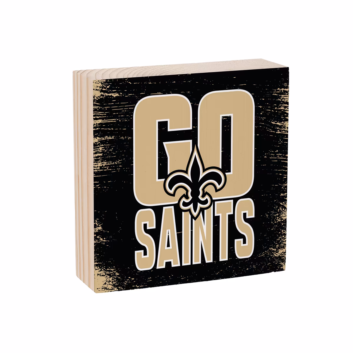 New Orleans Saints 6" Square Fan Chant Wood Block Shelf Sign 3 New Orleans Saints 6" Square Fan Chant Wood Block Shelf Sign