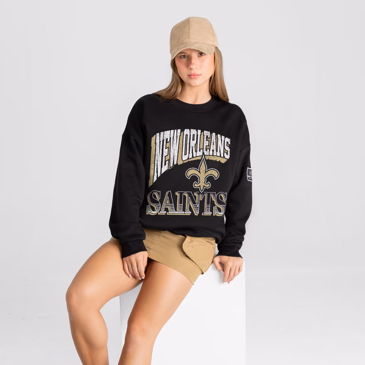 Women's Gameday Couture Black New Orleans Saints Victory Prime Black Label Premium Drop Shoulder Sweatshirt 2 Women's Gameday Couture Black New Orleans Saints Victory Prime Black Label Premium Drop Shoulder Sweatshirt