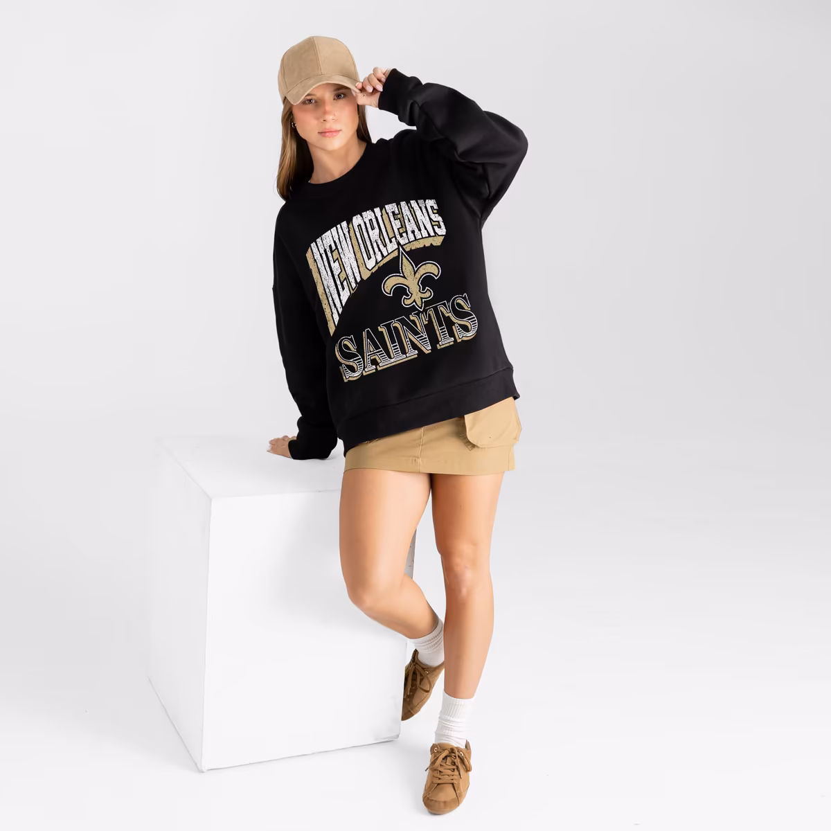Women's Gameday Couture Black New Orleans Saints Victory Prime Black Label Premium Drop Shoulder Sweatshirt 4 Women's Gameday Couture Black New Orleans Saints Victory Prime Black Label Premium Drop Shoulder Sweatshirt