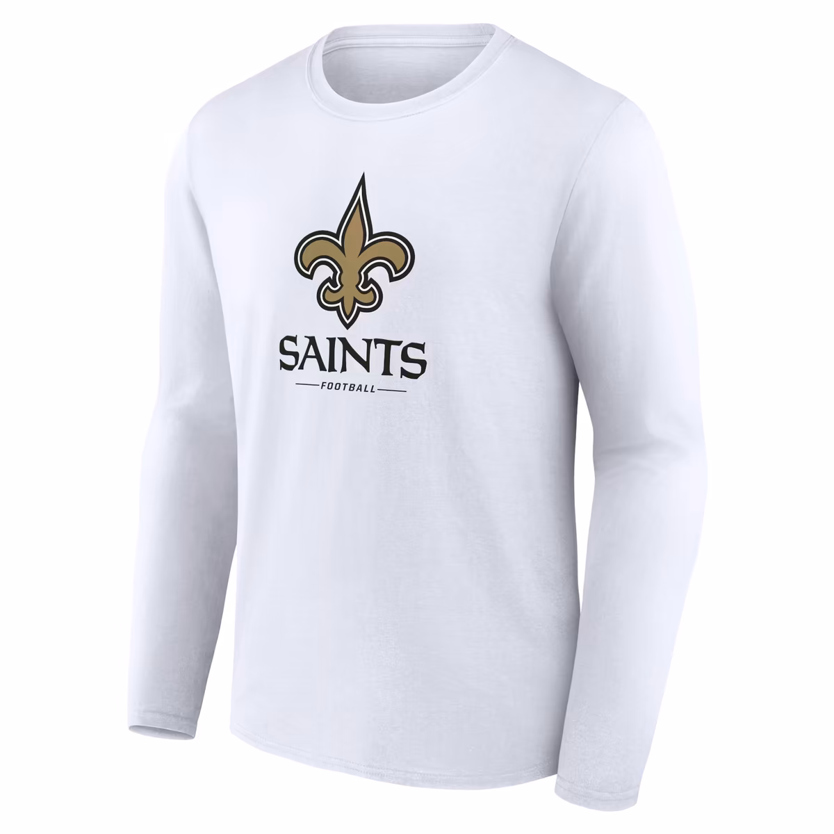 Men's White New Orleans Saints Logo Team Lockup Long Sleeve T-Shirt 3 Men's White New Orleans Saints Logo Team Lockup Long Sleeve T-Shirt