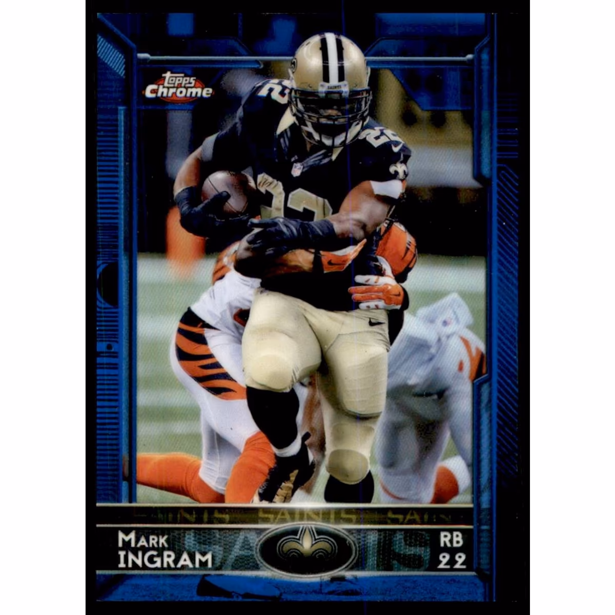 2015 Topps Chrome Blue Refractors #62 Mark Ingram 9 2015 Topps Chrome Blue Refractors #62 Mark Ingram