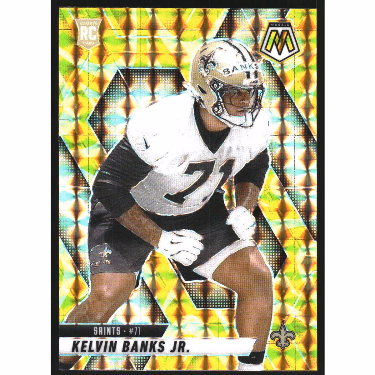 2025 Panini Mosaic Mosaic Reactive Yellow #338 Kelvin Banks Jr. 2 2025 Panini Mosaic Mosaic Reactive Yellow #338 Kelvin Banks Jr.