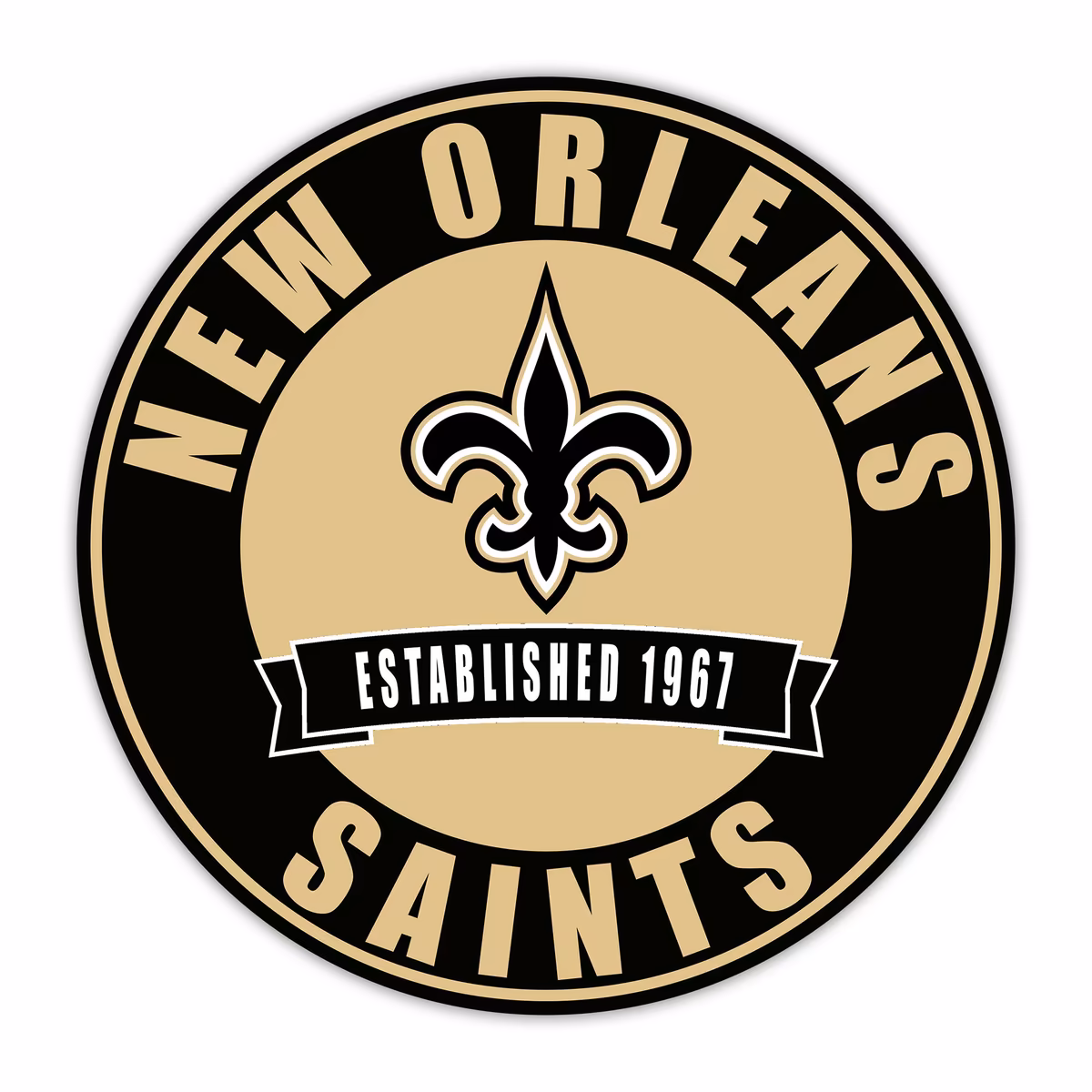 New Orleans Saints 24" Circle with Banner 9 New Orleans Saints 24" Circle with Banner
