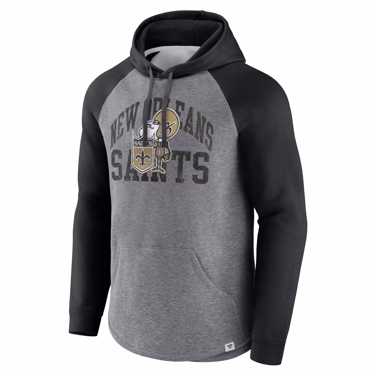 Men's Fanatics Heather Gray New Orleans Saints Favorite Arch Raglan Pullover Hoodie 3 Men's Fanatics Heather Gray New Orleans Saints Favorite Arch Raglan Pullover Hoodie