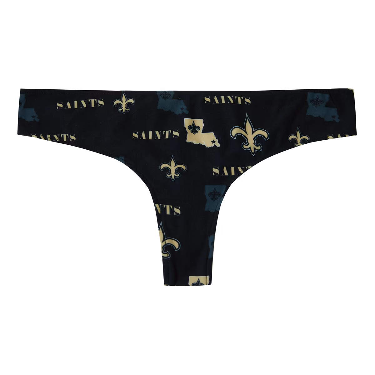 Women's Concepts Sport Black New Orleans Saints Mosaic All Over Print Thong 3 Women's Concepts Sport Black New Orleans Saints Mosaic All Over Print Thong