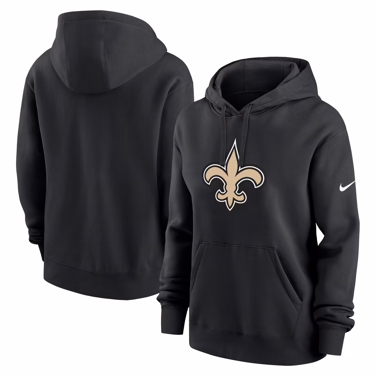 Women's Nike Black New Orleans Saints Club Fleece Hoodie 2 Women's Nike Black New Orleans Saints Club Fleece Hoodie