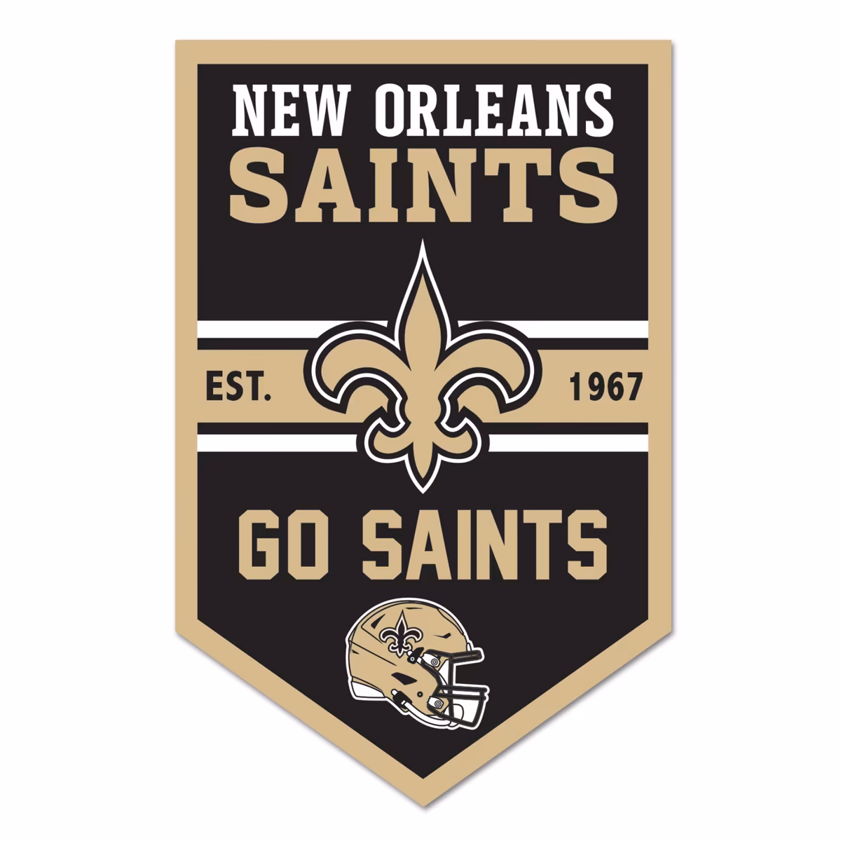WinCraft New Orleans Saints 11" x 17" Chevron Wood Sign 8 WinCraft New Orleans Saints 11" x 17" Chevron Wood Sign