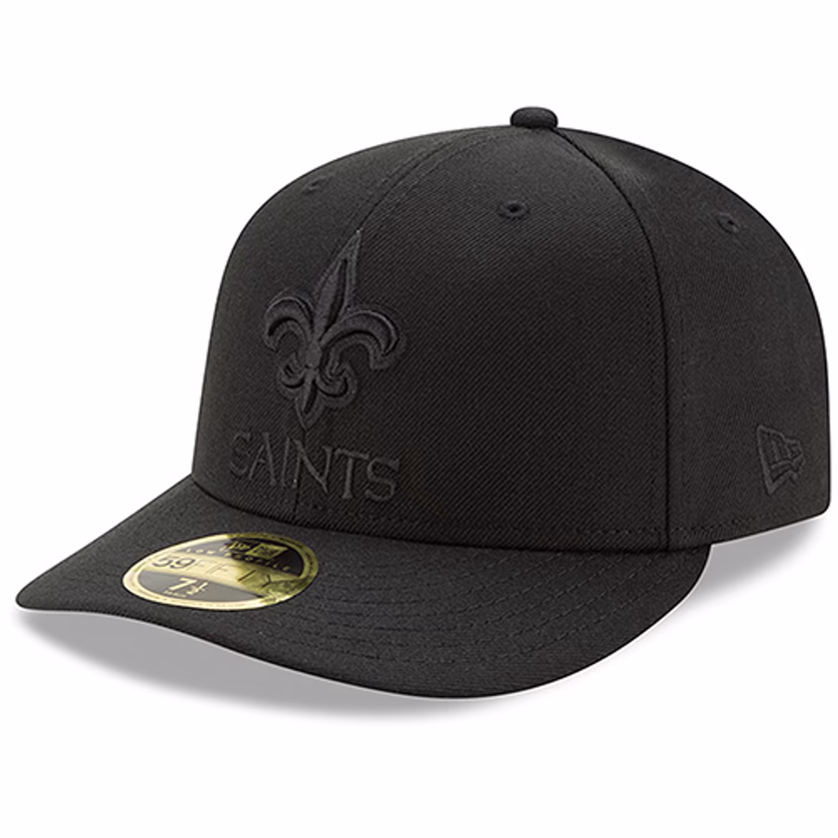 Men's New Era Black New Orleans Saints Black on Black Low Profile 59FIFTY II Fitted Hat 8 Men's New Era Black New Orleans Saints Black on Black Low Profile 59FIFTY II Fitted Hat