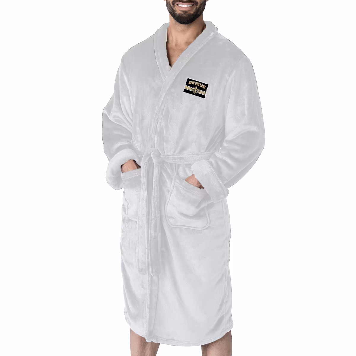 Men's The Northwest Group White New Orleans Saints Rollout Silk Touch Robe