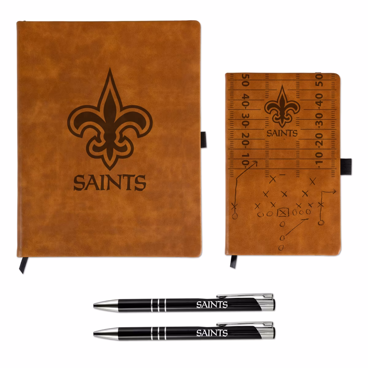 Sparo New Orleans Saints Laser-Engraved Notepad & Pen Gift Set