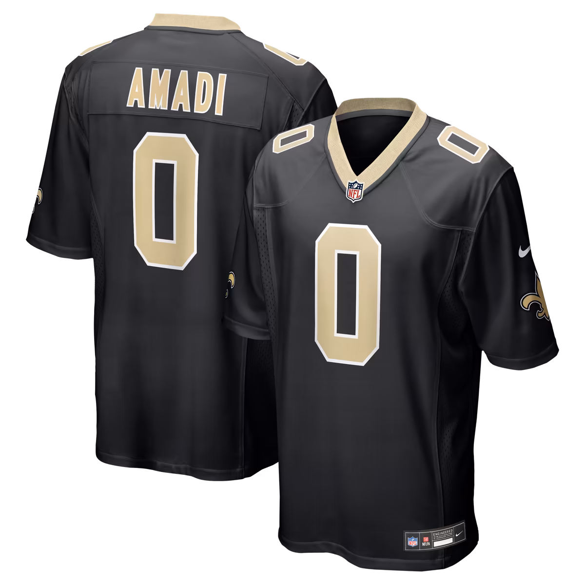 Men's Nike Ugo Amadi  Black New Orleans Saints Team Game Jersey