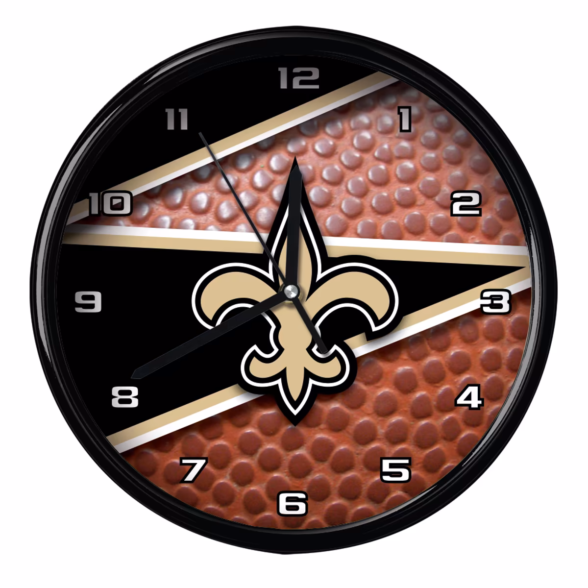 New Orleans Saints 12'' Football Clock 13 New Orleans Saints 12'' Football Clock