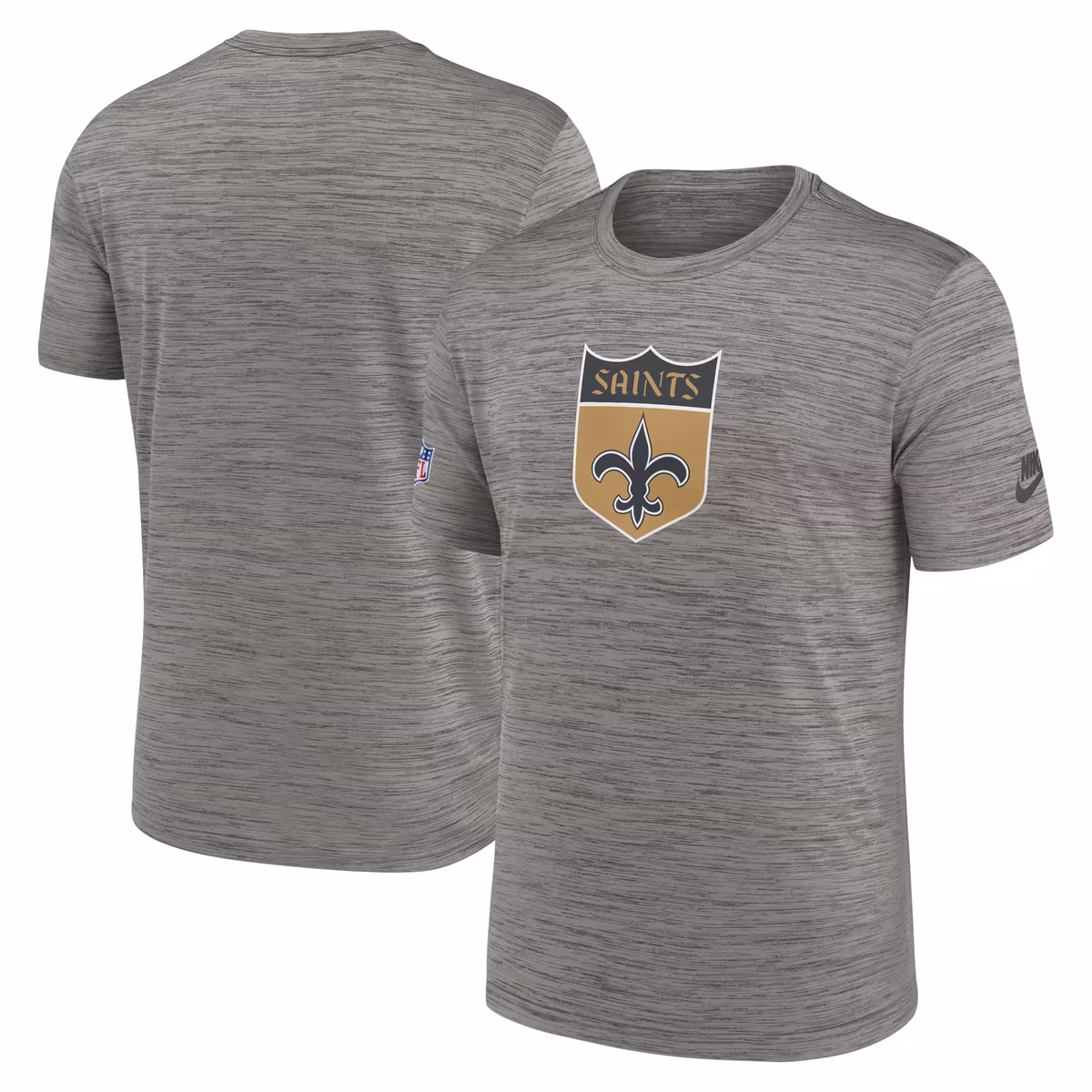 Men's Nike Heather Charcoal New Orleans Saints 2023 Sideline Alternate Logo Performance T-Shirt 2 Men's Nike Heather Charcoal New Orleans Saints 2023 Sideline Alternate Logo Performance T-Shirt