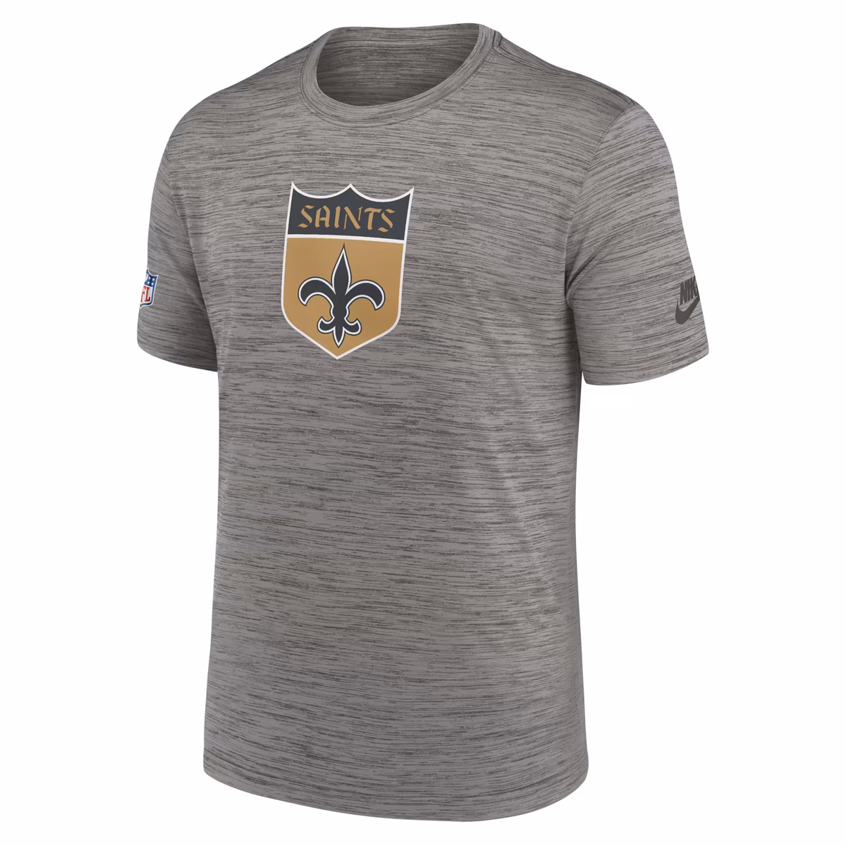 Men's Nike Heather Charcoal New Orleans Saints 2023 Sideline Alternate Logo Performance T-Shirt 3 Men's Nike Heather Charcoal New Orleans Saints 2023 Sideline Alternate Logo Performance T-Shirt