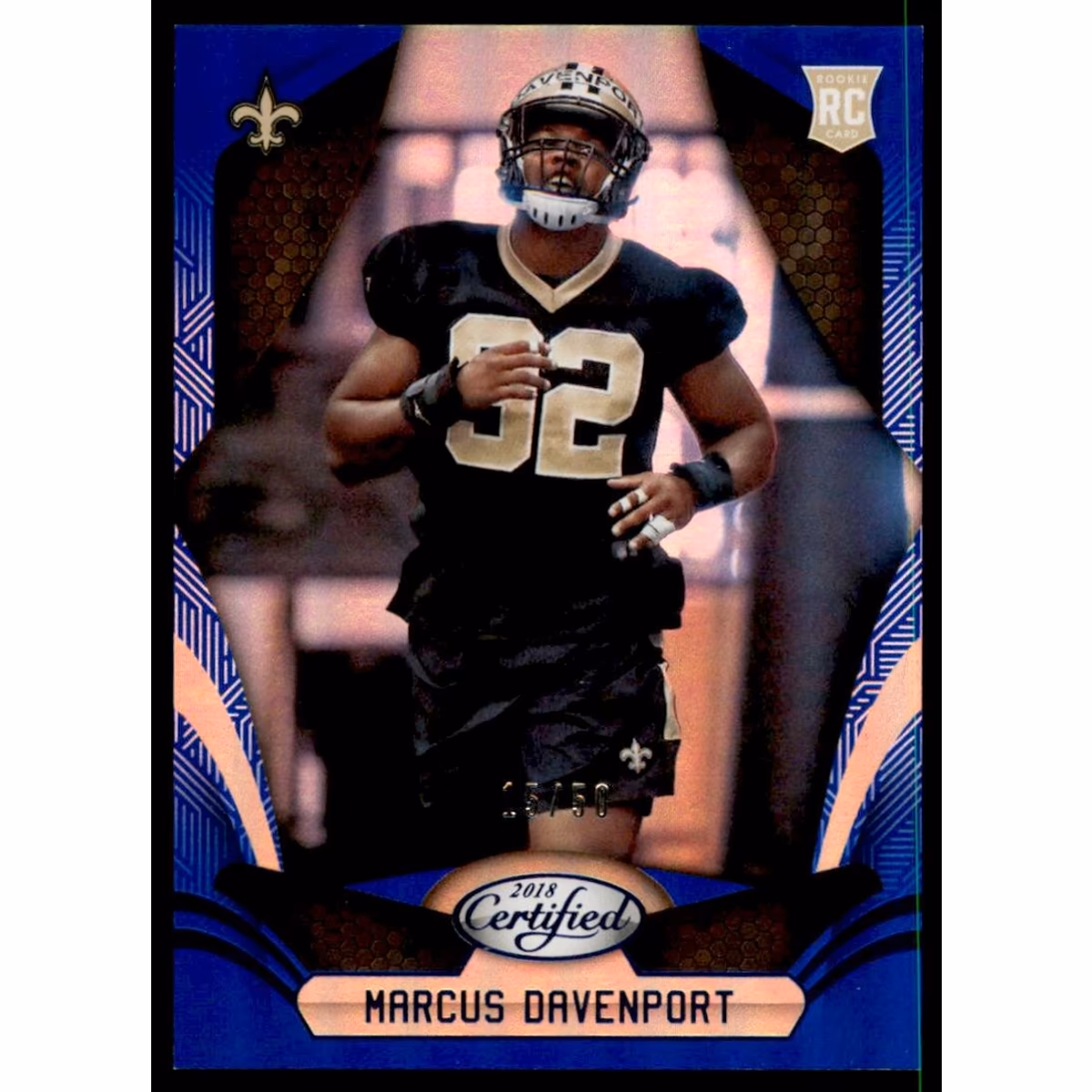 2018 Certified Mirror Blue #157 Marcus Davenport 8 2018 Certified Mirror Blue #157 Marcus Davenport