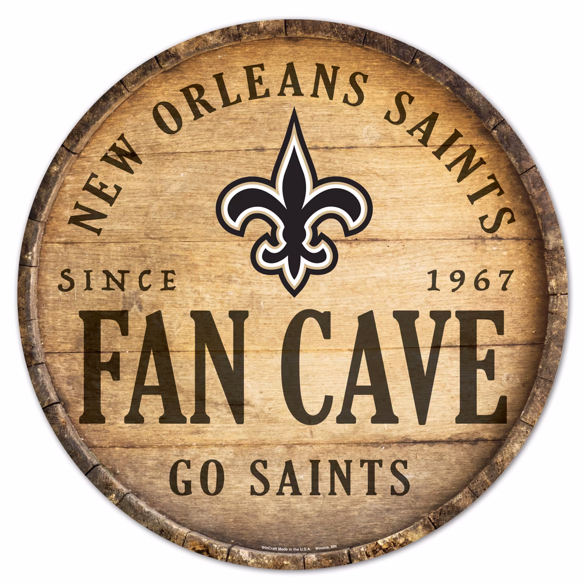 WinCraft New Orleans Saints 14'' Circular Wood Sign 1 WinCraft New Orleans Saints 14'' Circular Wood Sign