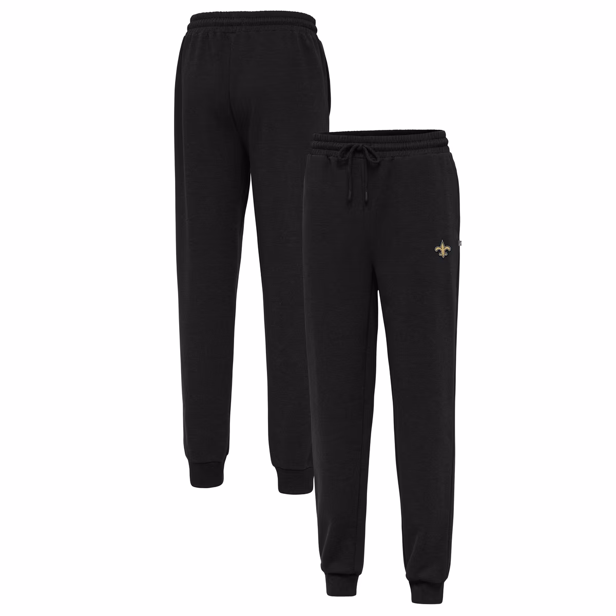 Men's Antigua Black New Orleans Saints Idol Jogger Pants 2 Men's Antigua Black New Orleans Saints Idol Jogger Pants