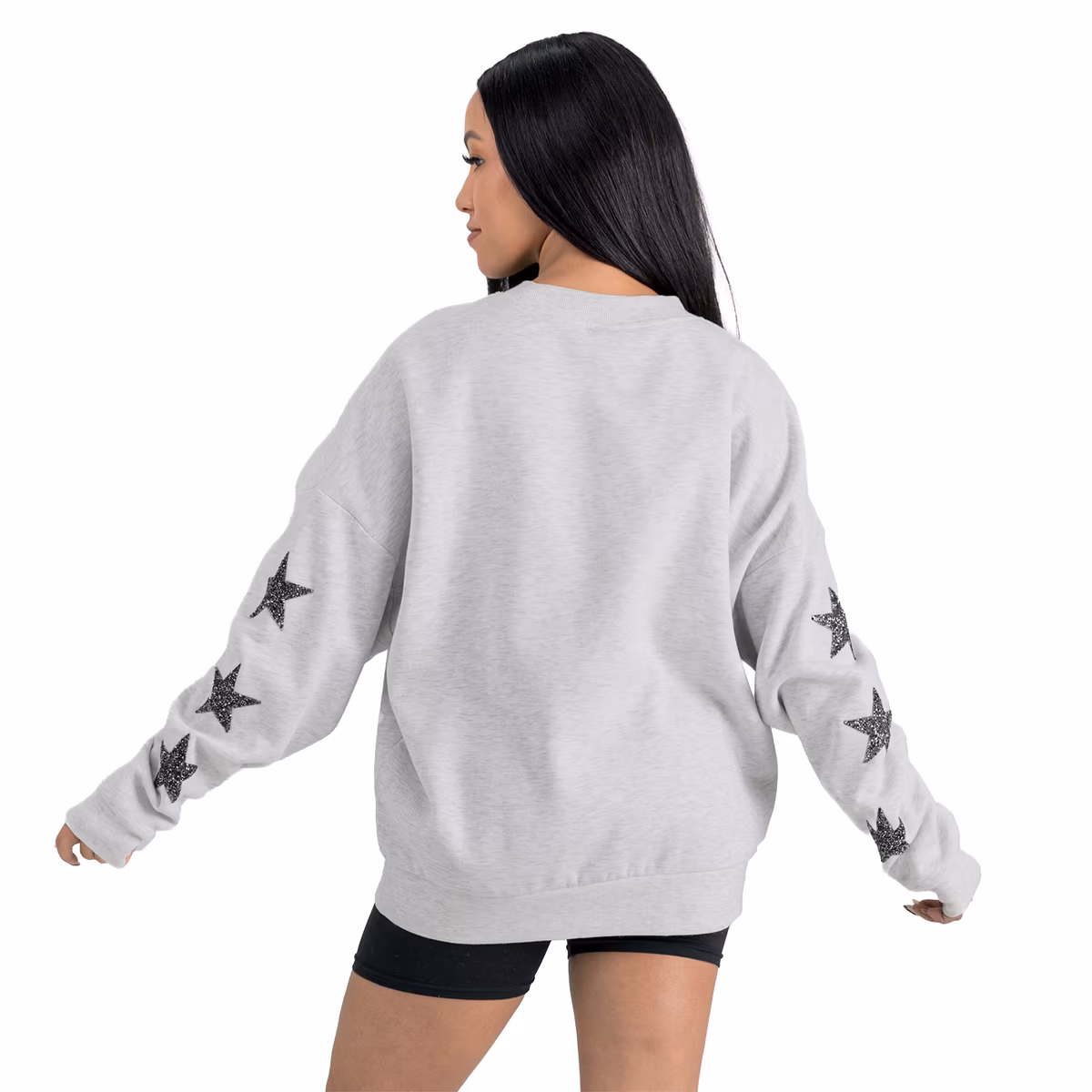 Women's Gameday Couture Ash New Orleans Saints Resilience Relaxed Rhinestone Pullover Sweatshirt 3 Women's Gameday Couture Ash New Orleans Saints Resilience Relaxed Rhinestone Pullover Sweatshirt