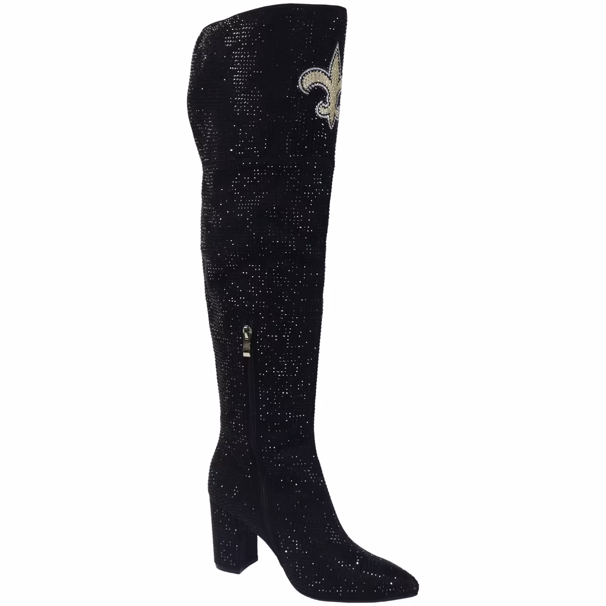 Women's FABGATING by Cuce Black New Orleans Saints Team Color Crystal Over-The-Knee Boots 4 Women's FABGATING by Cuce Black New Orleans Saints Team Color Crystal Over-The-Knee Boots