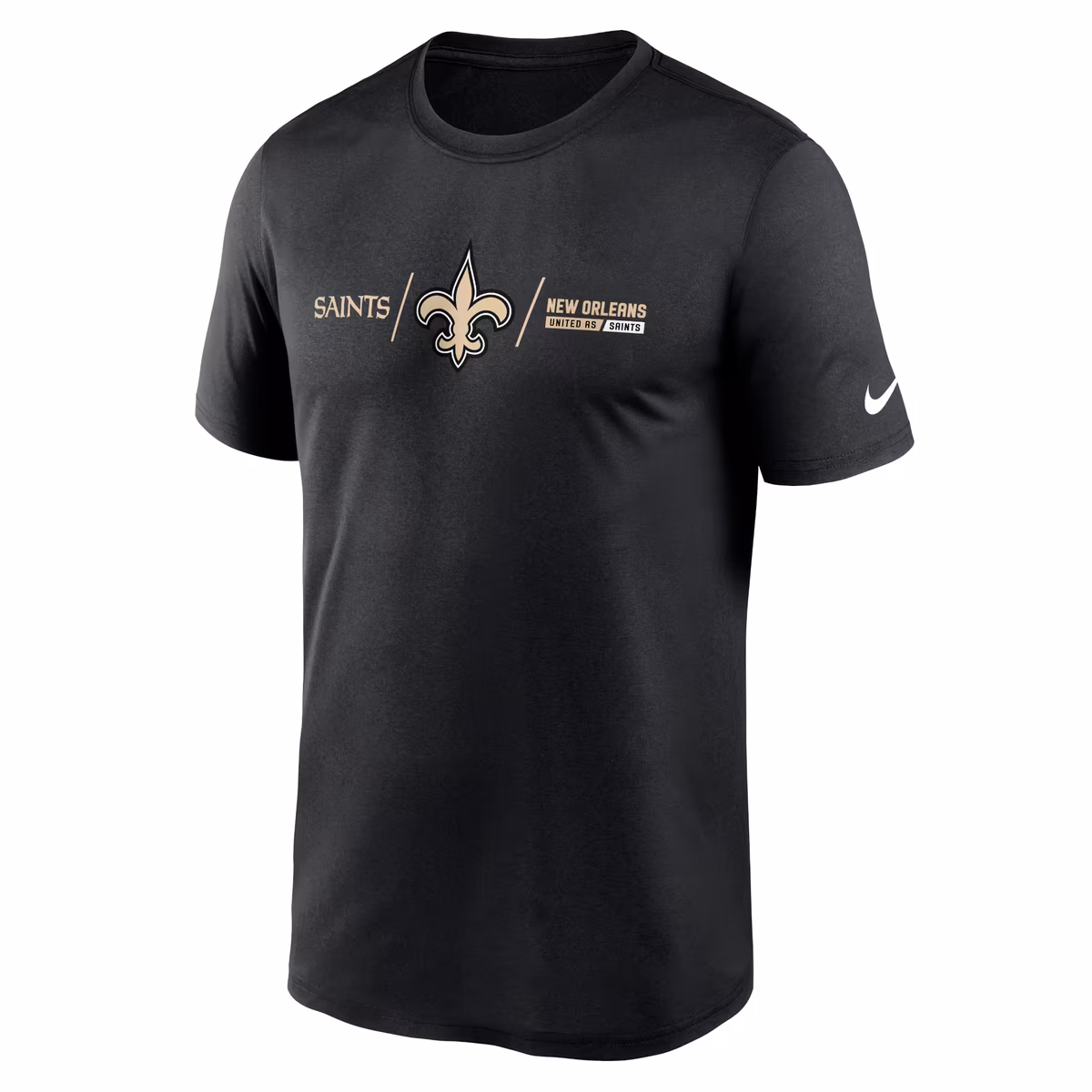 Men's Nike Black New Orleans Saints Horizontal Lockup Legend Performance T-Shirt 3 Men's Nike Black New Orleans Saints Horizontal Lockup Legend Performance T-Shirt