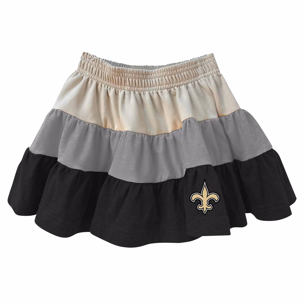 Girls Toddler Wes & Willy Gray/Black New Orleans Saints Sleeveless Full-Zip Hoodie & Three Tier Skirt Set 4 Girls Toddler Wes & Willy Gray/Black New Orleans Saints Sleeveless Full-Zip Hoodie & Three Tier Skirt Set