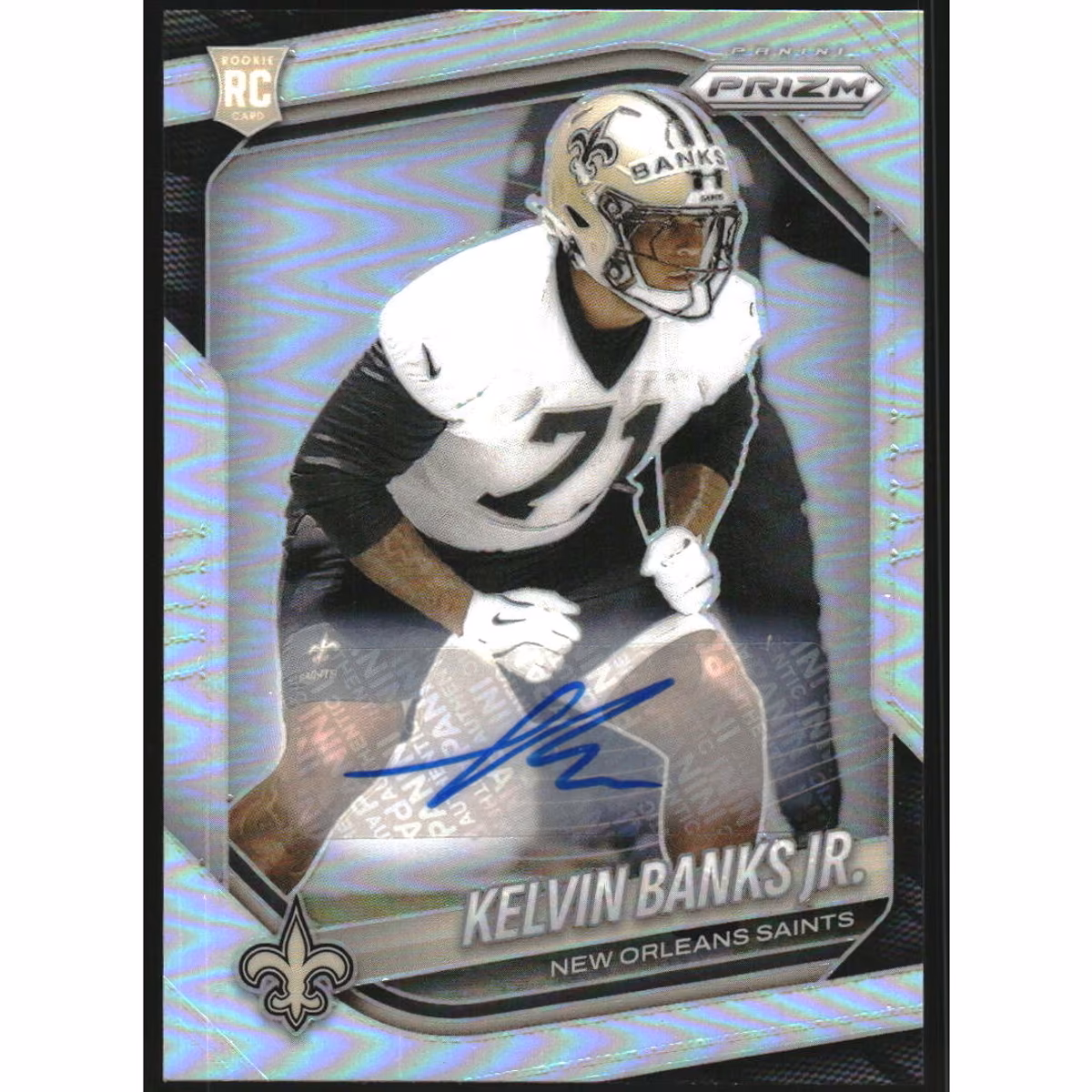 2025 Panini Prizm Autographs Prizms Silver #347 Kelvin Banks Jr.