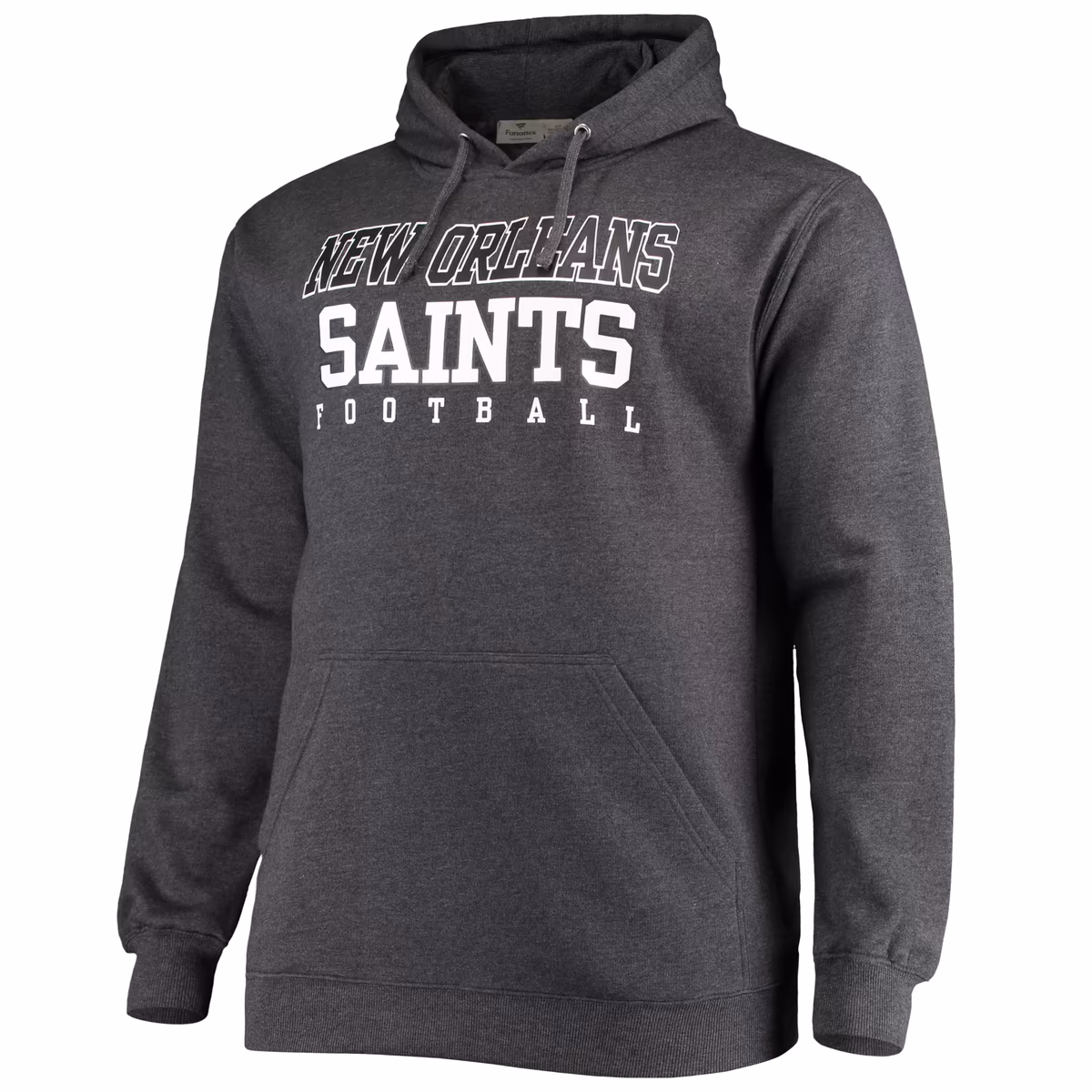 Men's Fanatics Heathered Charcoal New Orleans Saints Big & Tall Practice Pullover Hoodie 3 Men's Fanatics Heathered Charcoal New Orleans Saints Big & Tall Practice Pullover Hoodie