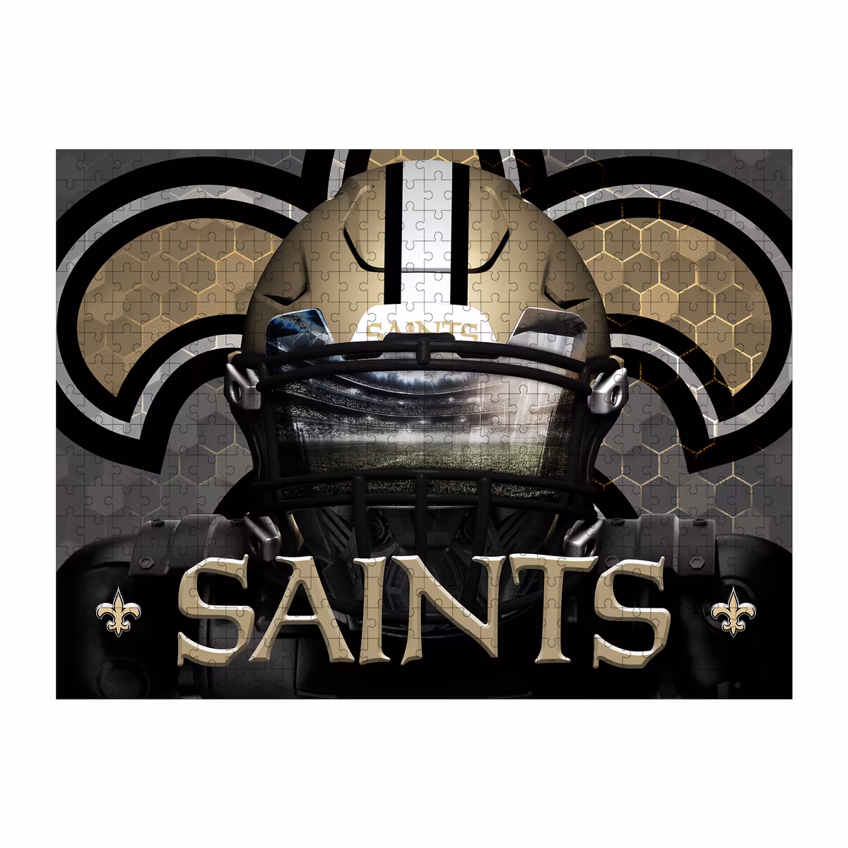 New Orleans Saints 18" x 24" 3D Facemask Puzzle